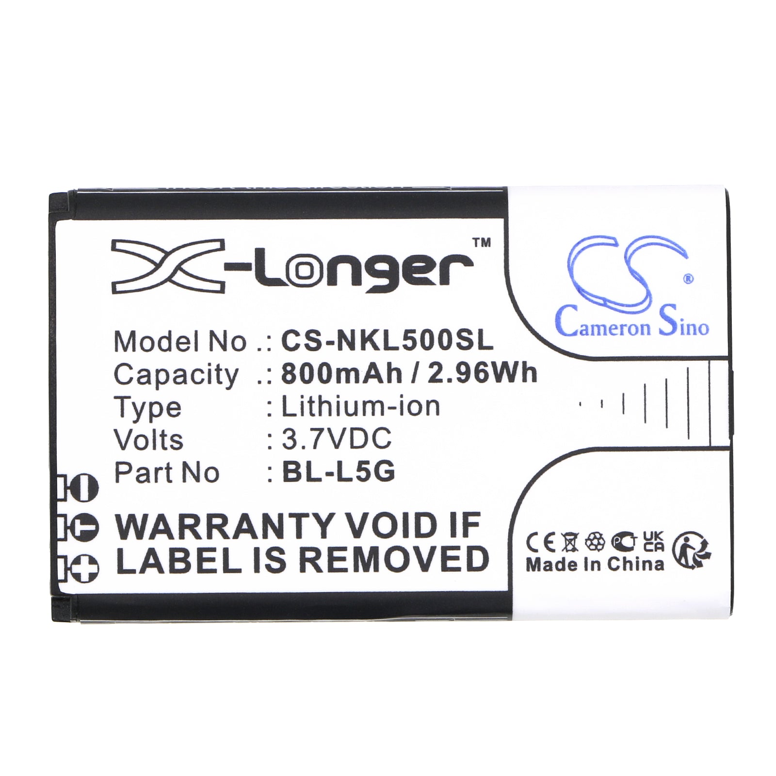 Li-ion, Mobile, SmartPhone Battery fits Nokia 105 4g (2021), 3.7V, 800mAh Mobile, SmartPhone Cameron Sino Technology Limited
