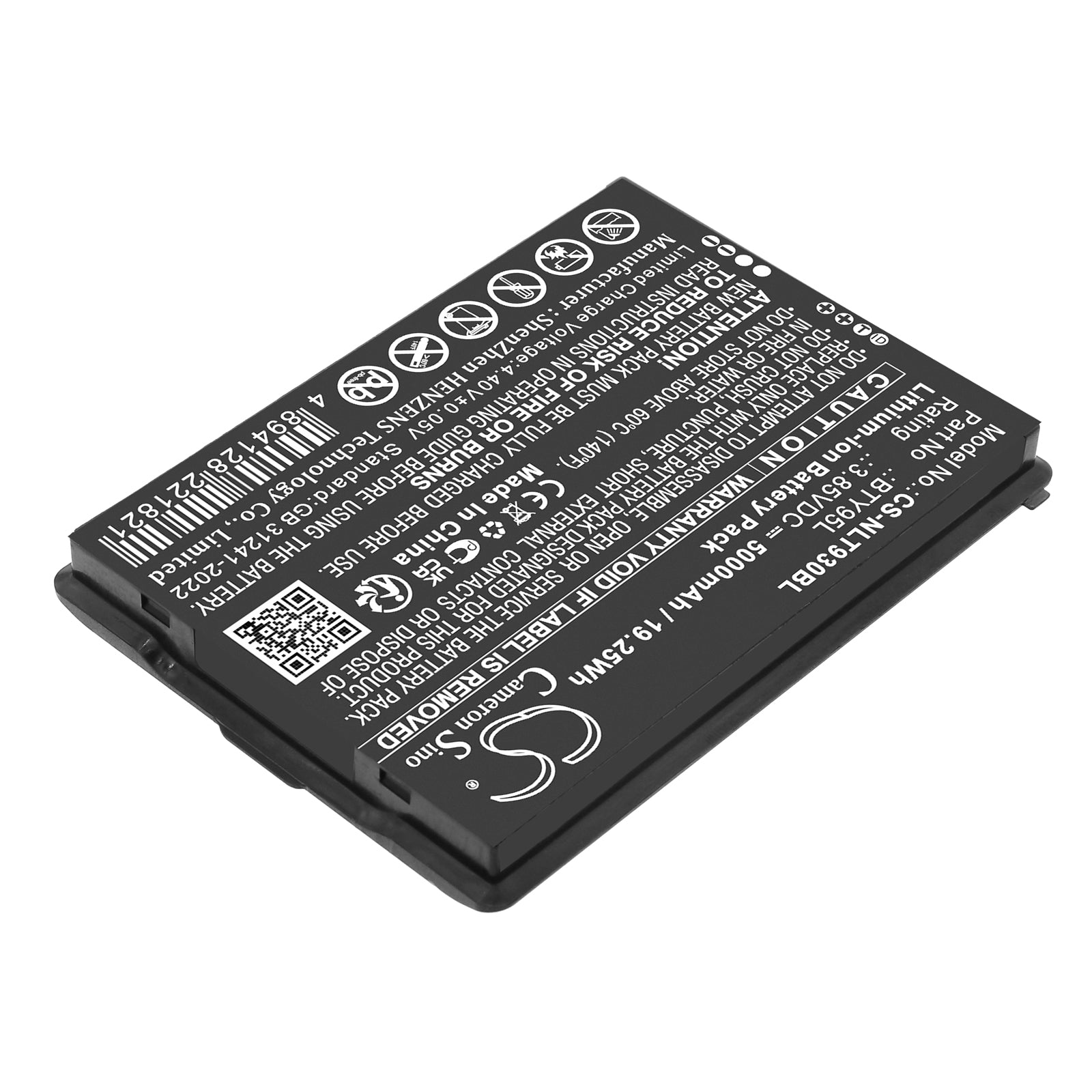 3.85V, Li-ion, 5000mAh, Battery fits Newland MT93, MT93 Megattera, 19.25Wh Barcode Scanner Cameron Sino Technology Limited