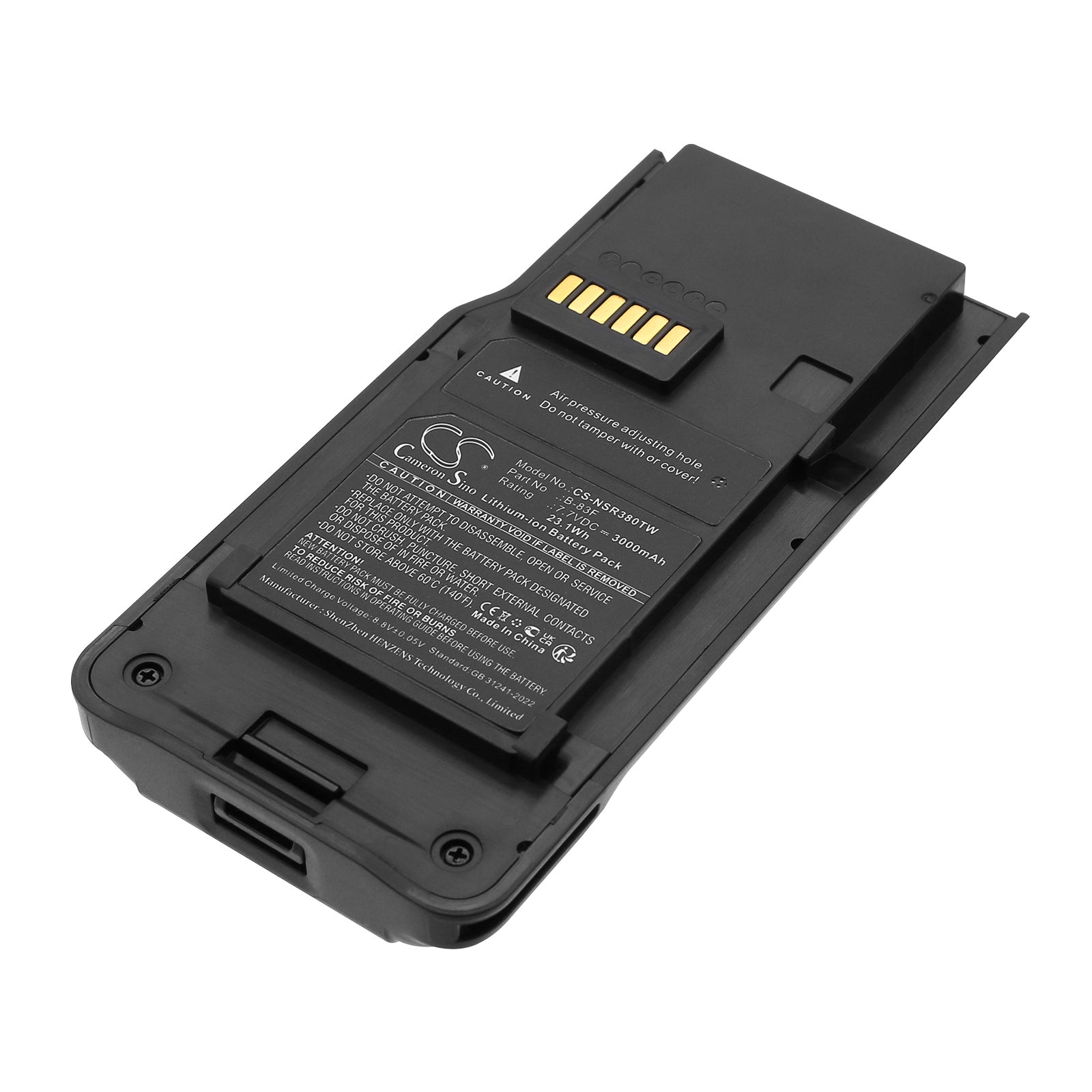 7.7V, Li-ion, 3000mAh, Battery fits Inrico IRC380, 23.1Wh Two-Way Radio Cameron Sino Technology Limited