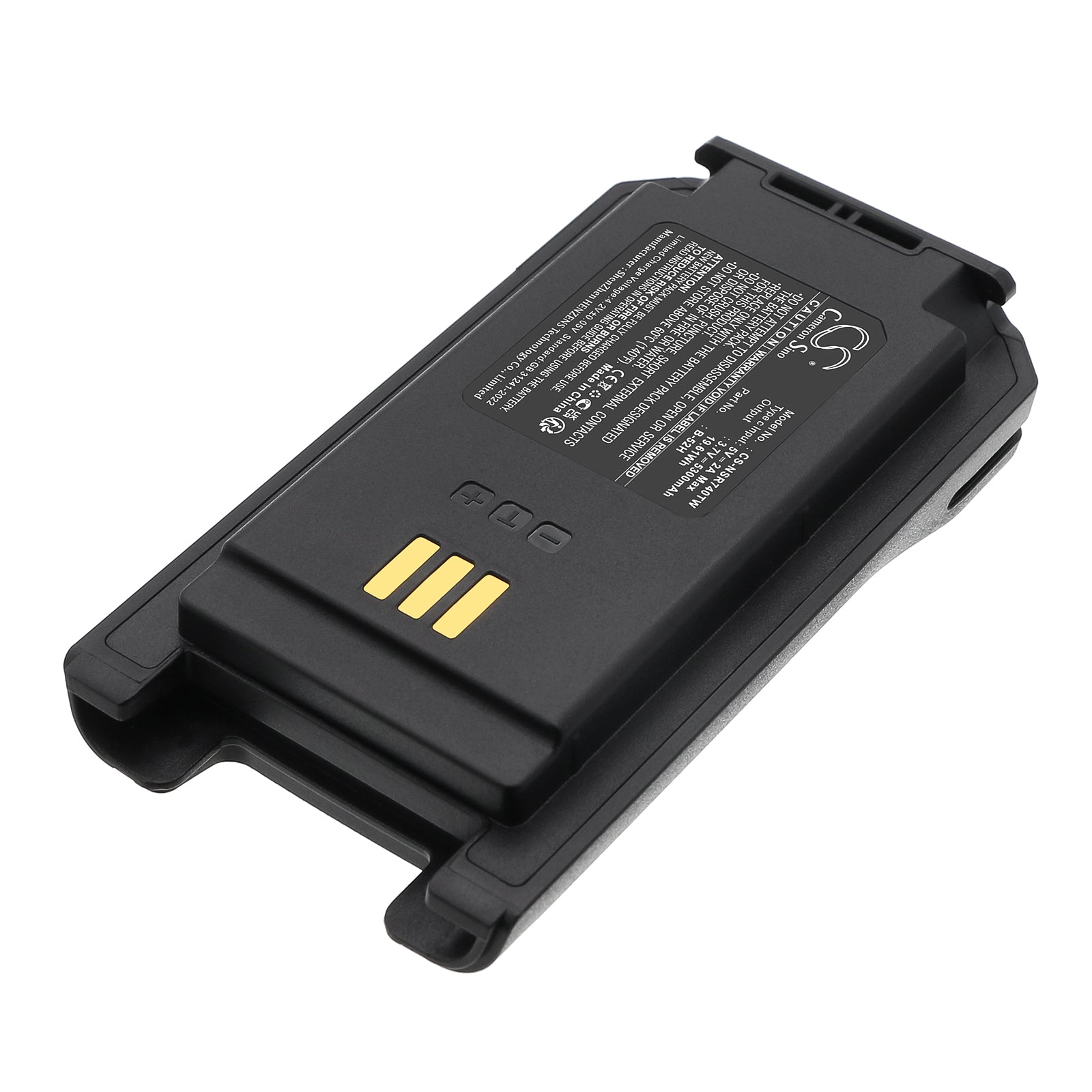 3.7V, Li-ion, 5300mAh, Battery fits Inrico T740, 19.61Wh Two-Way Radio Cameron Sino Technology Limited