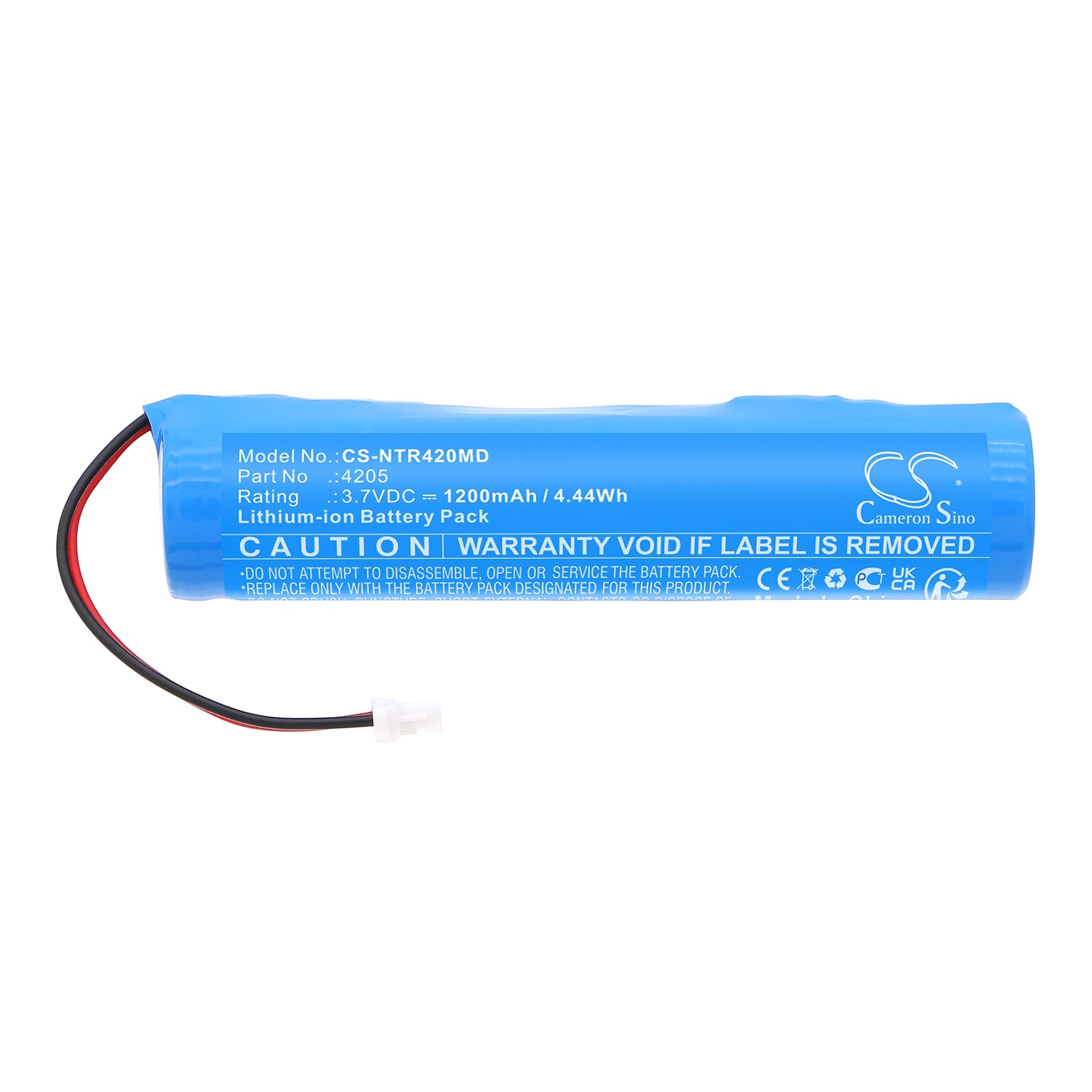 3.7V, Li-ion, 1200mAh, Battery fits Integra 8 Channel 12 Channel VIAFLO, 12 Channel VOYAGER, 4.44Wh Medical Cameron Sino Technology Limited
