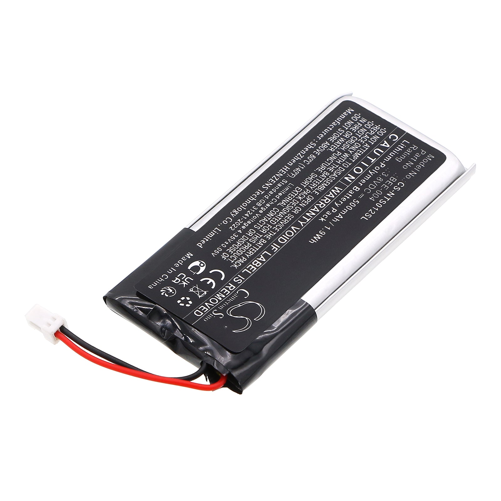 3.8V, Li-Polymer, 500mAh, Battery fits Nintendo BBE 012, BBE-012, 1.9Wh Game Console Cameron Sino Technology Limited