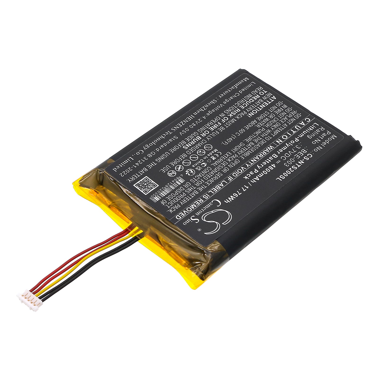 3.7V, Li-Polymer, 4800mAh, Battery fits Nintendo BEE 001, BEE-001, 17.76Wh Game Console Cameron Sino Technology Limited