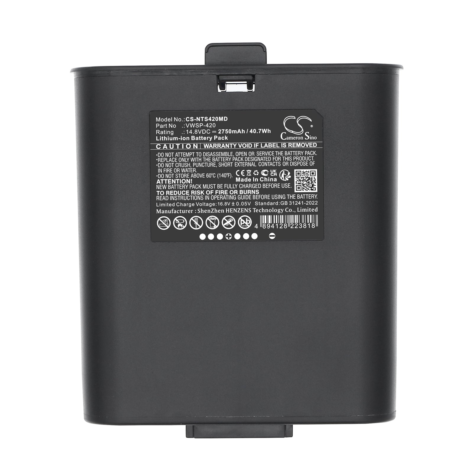 14.8V, Li-ion, 2750mAh, Battery fits Inovytec CPAP, CPR, 40.7Wh Medical Cameron Sino Technology Limited