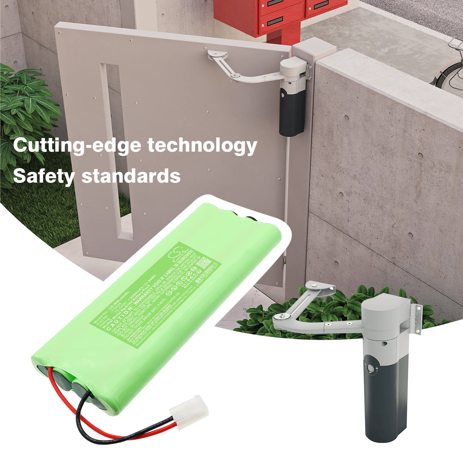14.4V, Ni-MH, 2200mAh, Battery fits Nice 2024, Walky Motors, 31.68Wh Smart Home Cameron Sino Technology Limited