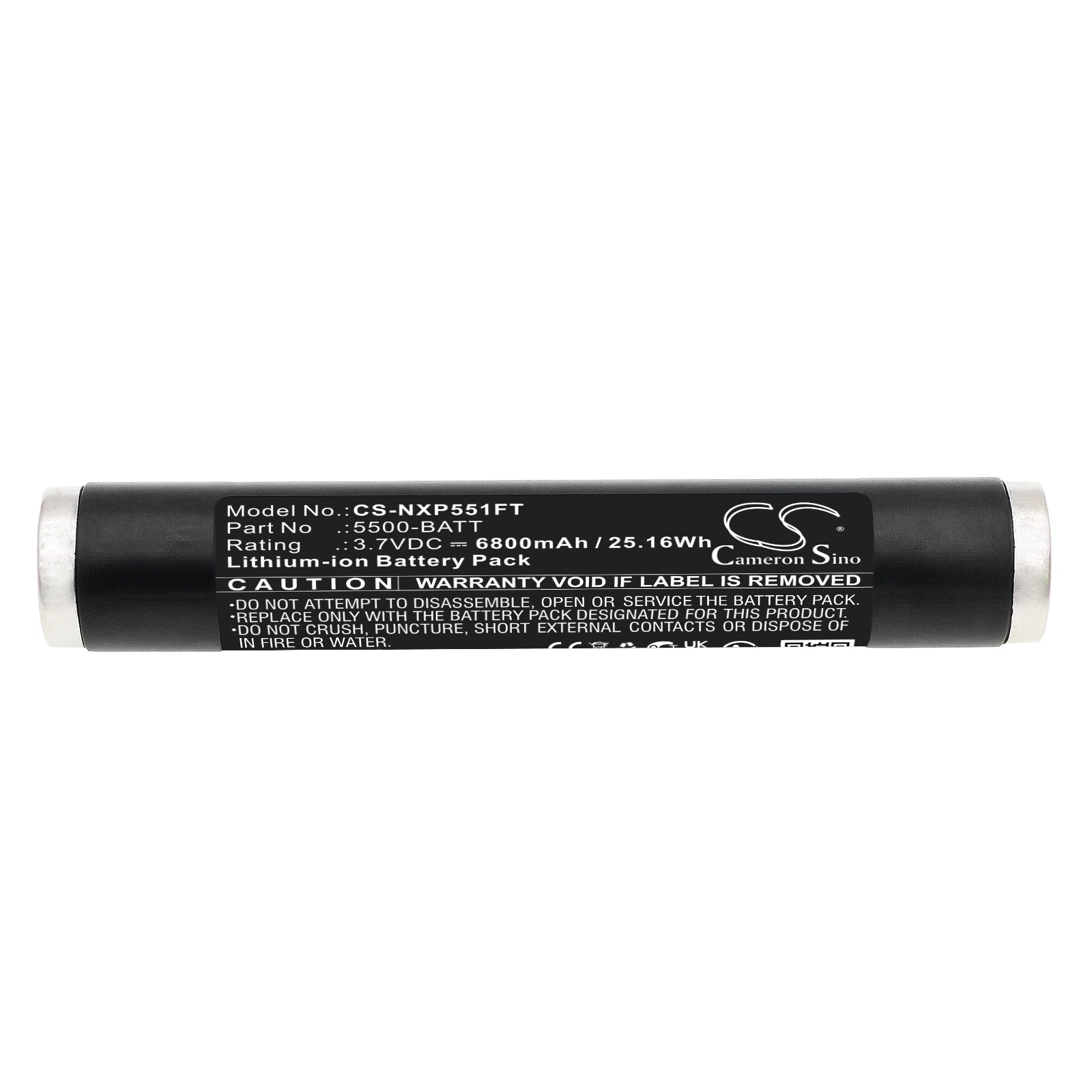 Li-ion, Flashlight Battery fits Nightstick Xpr-5542gmx, Xpr-5580, 3.7V, 6800mAh Flashlight Cameron Sino Technology Limited