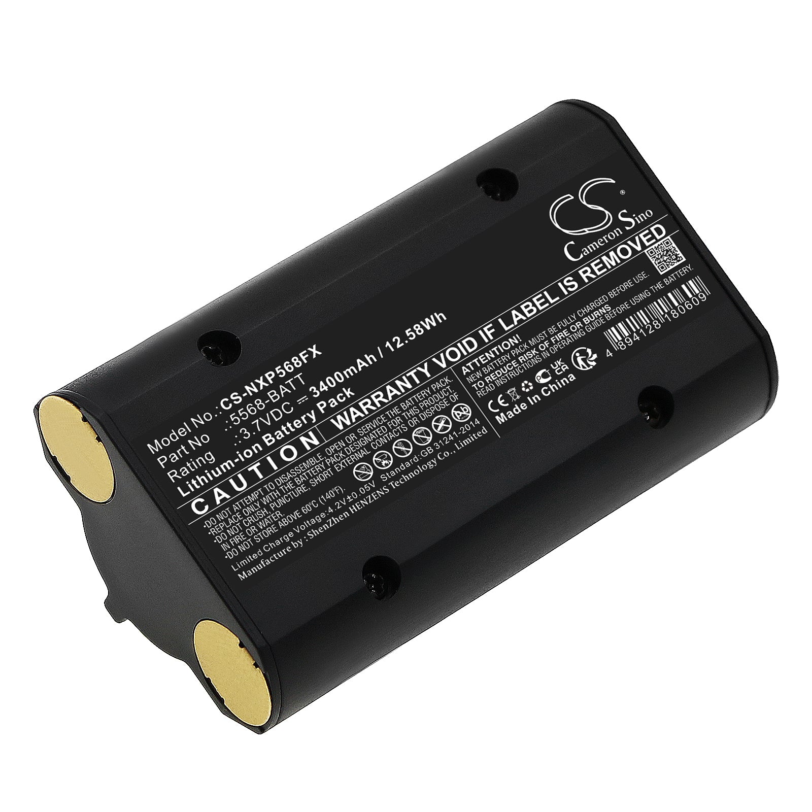 Li-ion, Flashlight Battery fits Nightstick 5566, 5568, 3.7V, 3400mAh Flashlight Cameron Sino Technology Limited