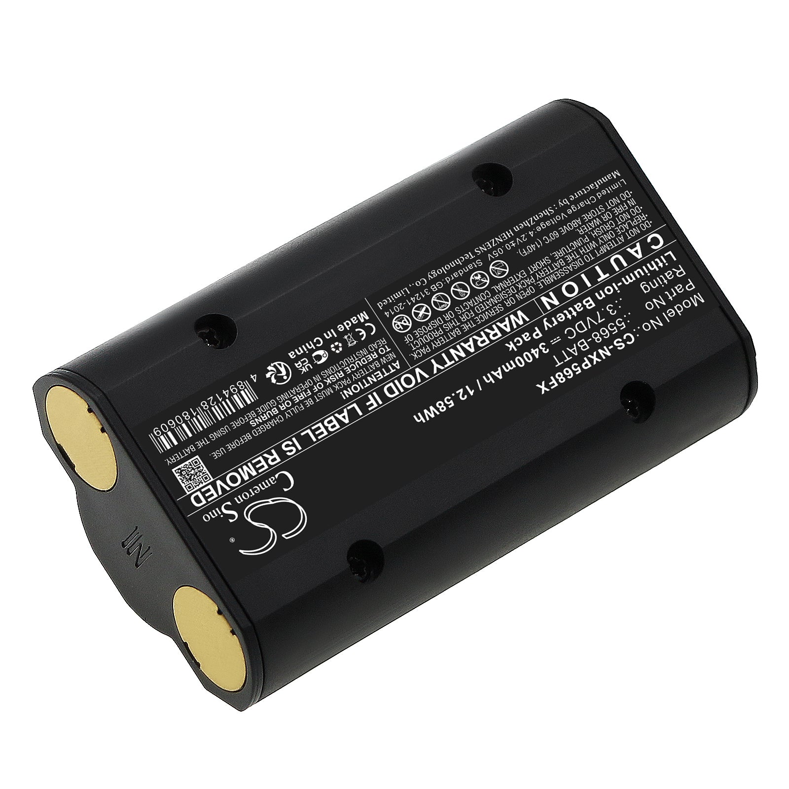 Li-ion, Flashlight Battery fits Nightstick 5566, 5568, 3.7V, 3400mAh Flashlight Cameron Sino Technology Limited