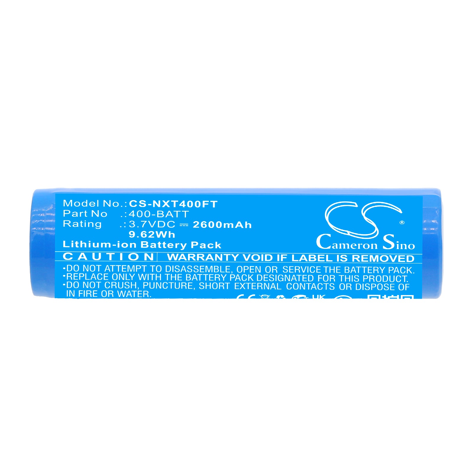 Li-ion, Flashlight Battery fits Nightstick Tac-400, Tac-450, 3.7V, 2600mAh Flashlight Cameron Sino Technology Limited