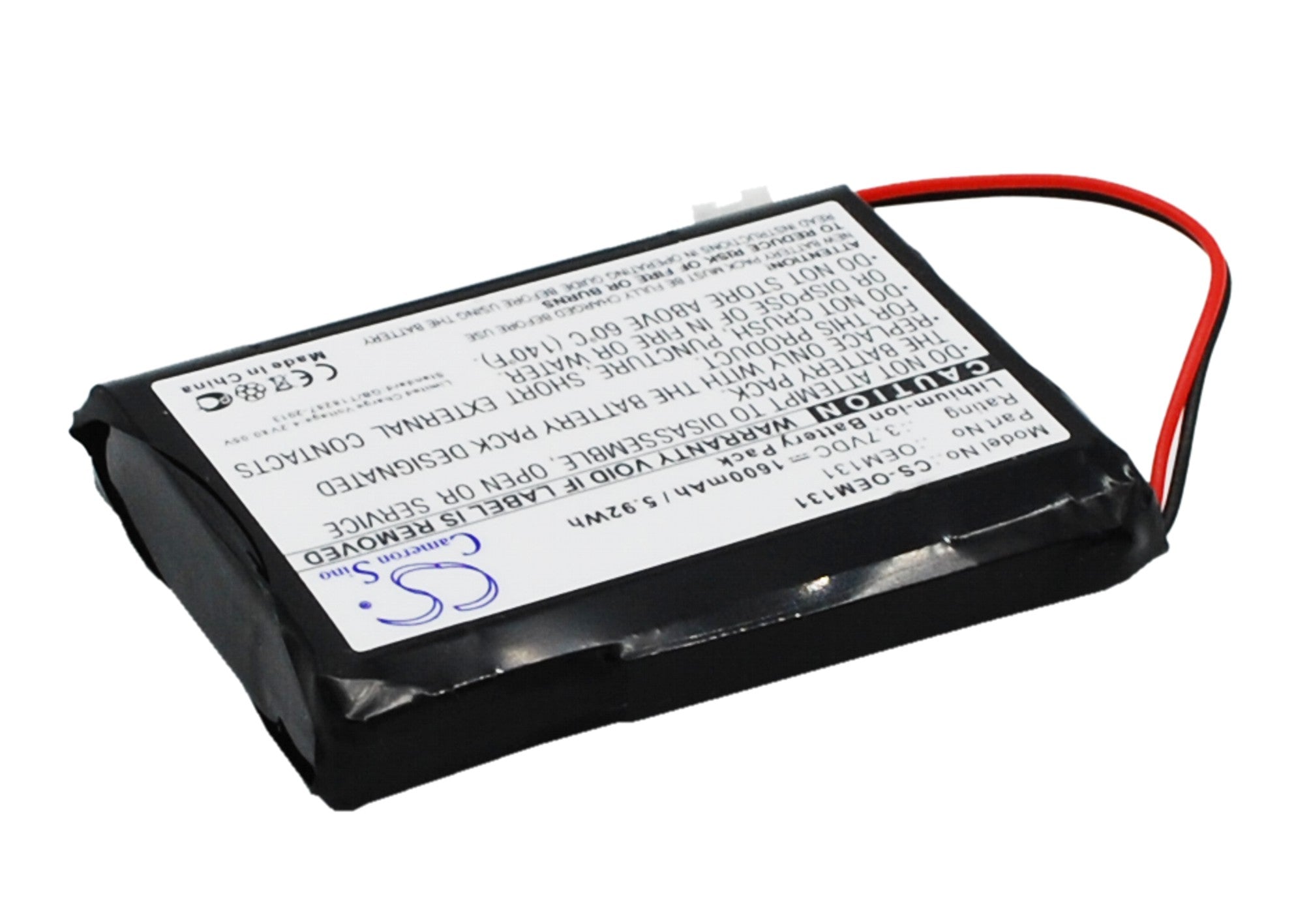 Li-ion, Battery Pack Battery fits Cameron Sino Technologies, 3.7V, 1600mAh Battery Pack Cameron Sino Technology Limited