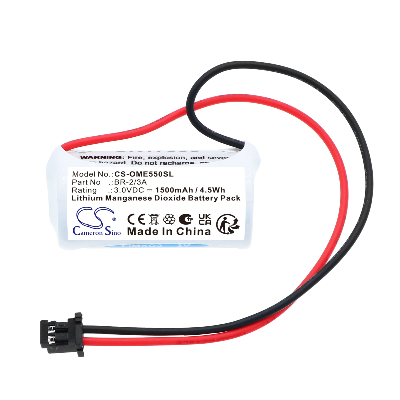 3V, Li-MnO2, 1500mAh, Battery fits Okuma 1107484, N8368-10116SP17, 4.5Wh PLC Cameron Sino Technology Limited