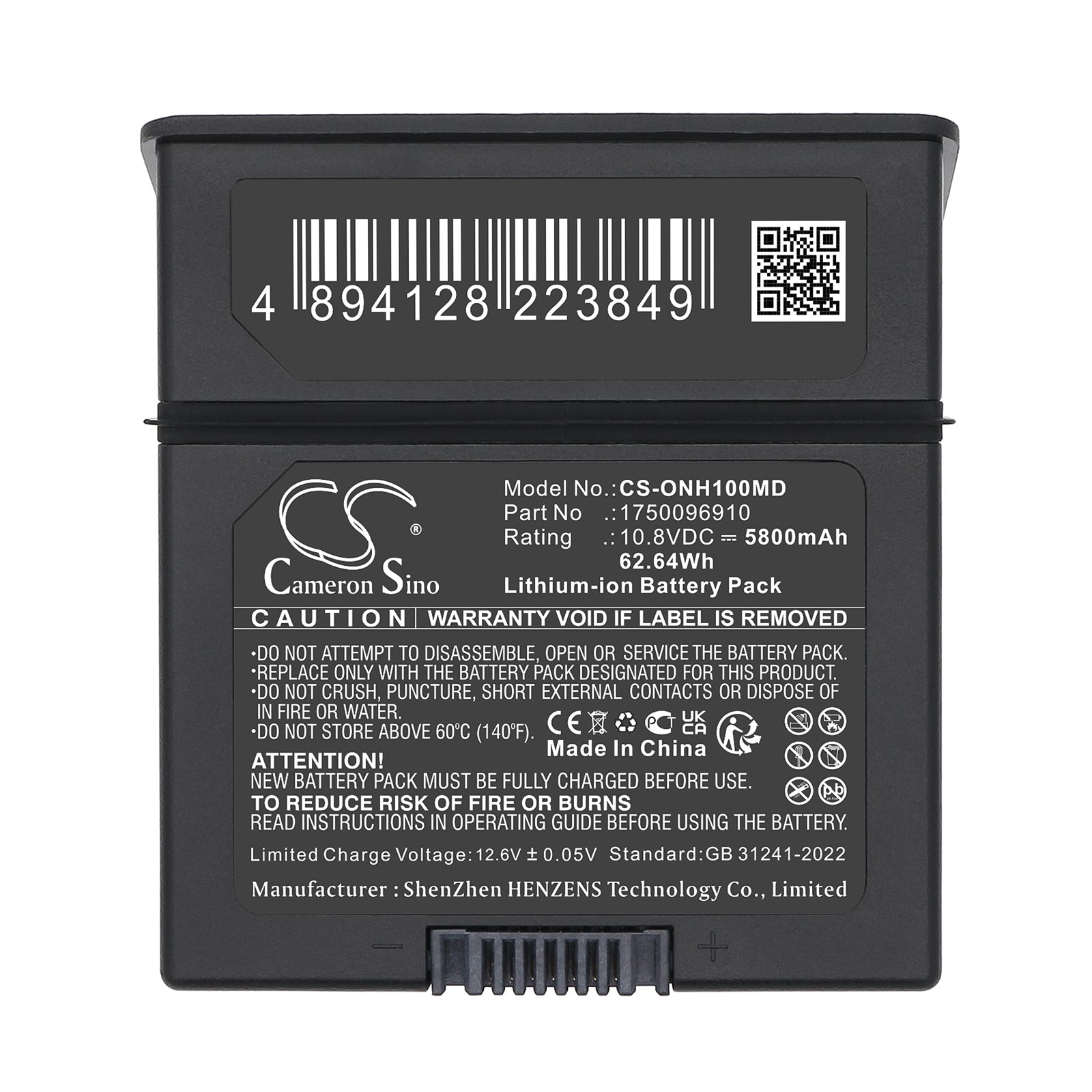 10.8V, Li-ion, 5800mAh, Battery fits Tobii Dynavox I-12, Dynavox I-15, 62.64Wh Medical Cameron Sino Technology Limited