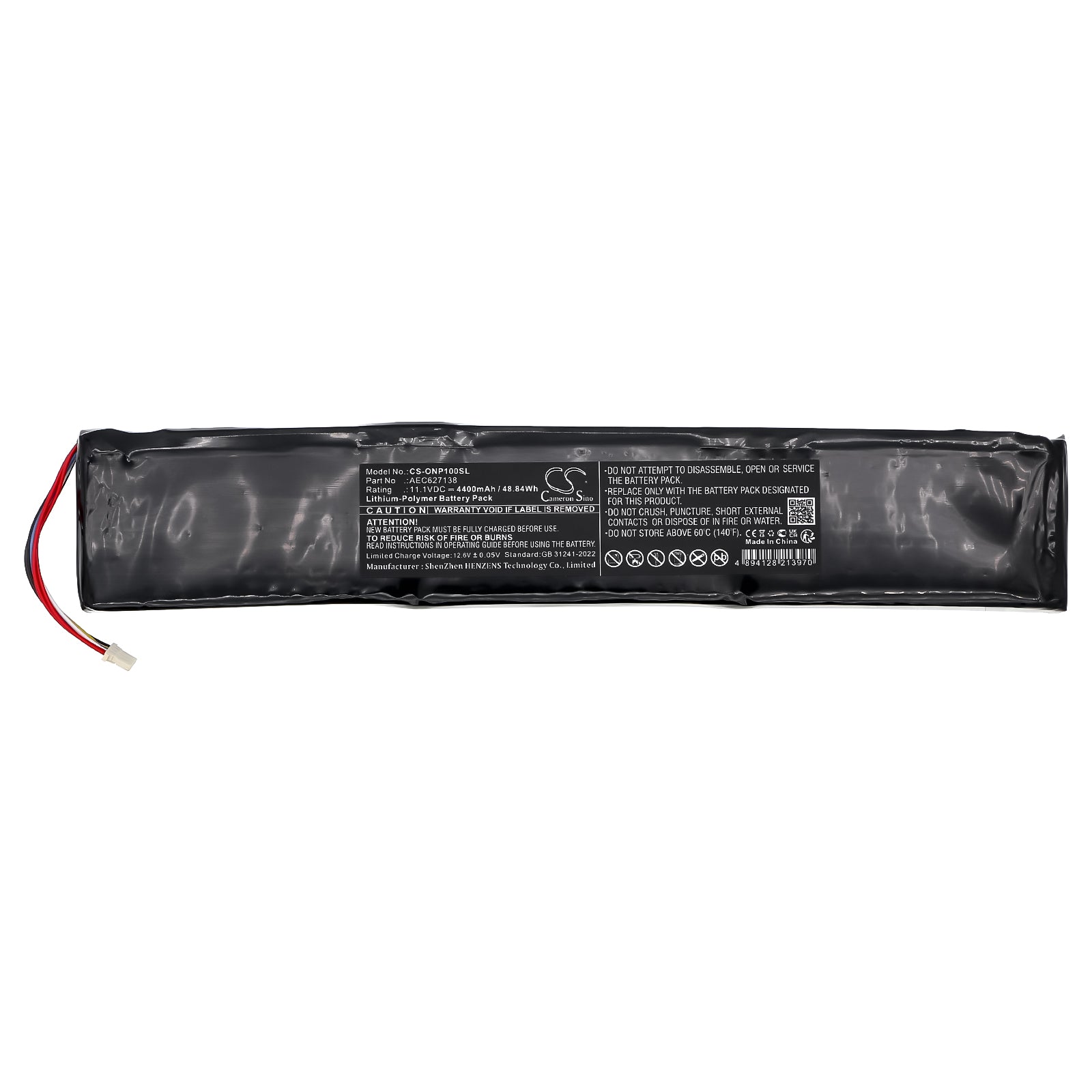 11.1V, Li-Polymer, 4400mAh, Battery fits OnexPlayer 1S Game Player, 48.84Wh Game Console Cameron Sino Technology Limited