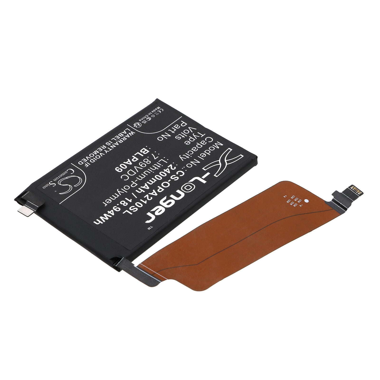 Li-Polymer, Mobile, SmartPhone Battery fits Oneplus Ace 2 Pro, 7.89V, 2400mAh Mobile, SmartPhone Cameron Sino Technology Limited