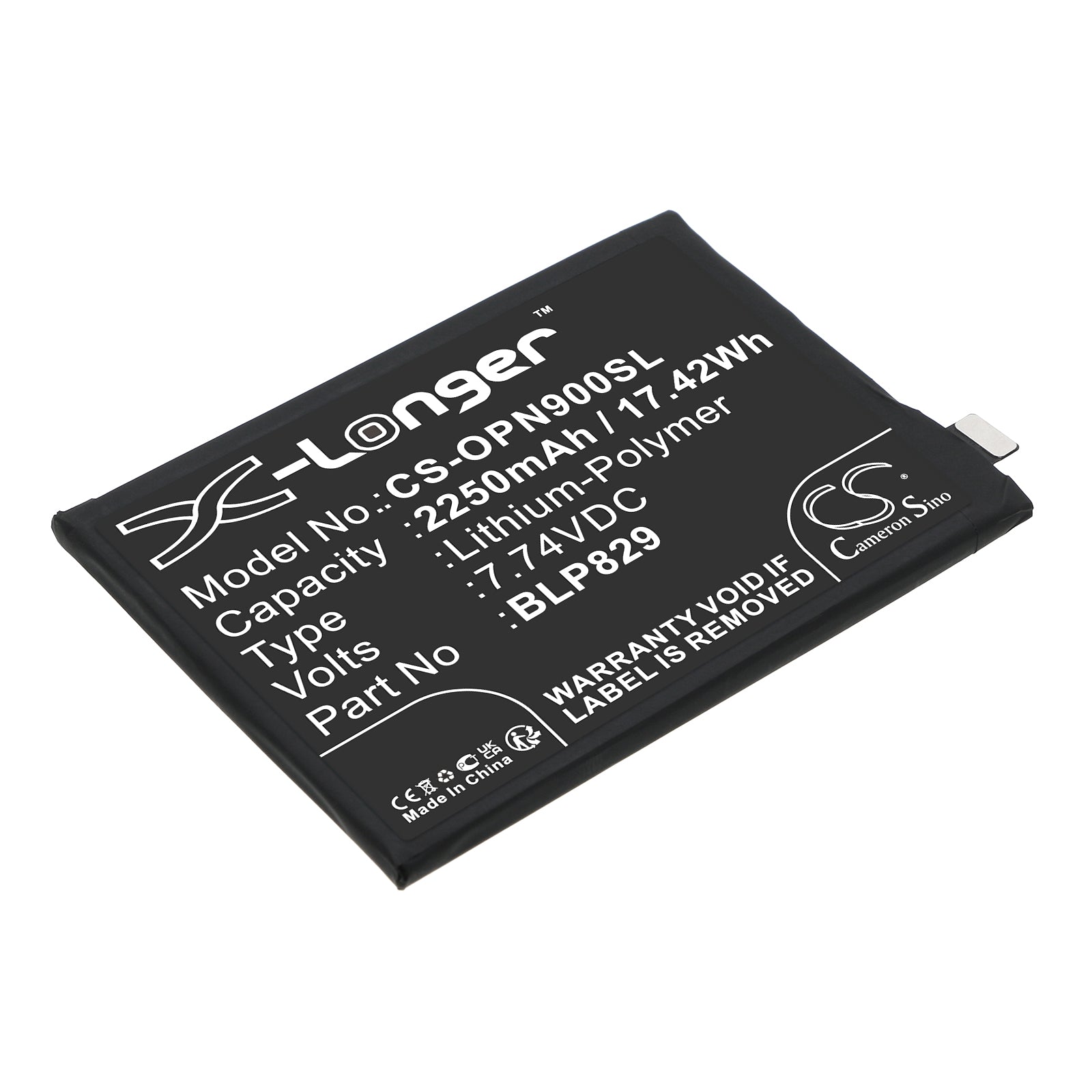 Li-Polymer, Mobile, SmartPhone Battery fits Oneplus Oneplus 9, 7.74V, 2250mAh Mobile, SmartPhone Cameron Sino Technology Limited