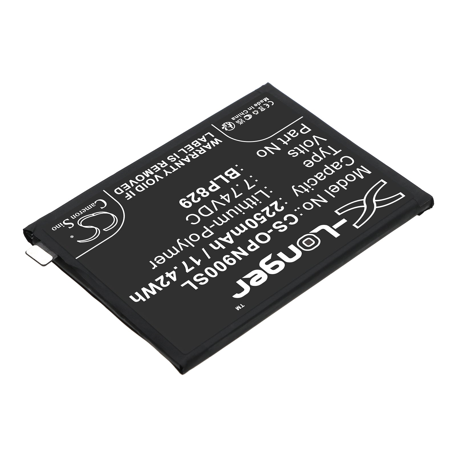 Li-Polymer, Mobile, SmartPhone Battery fits Oneplus Oneplus 9, 7.74V, 2250mAh Mobile, SmartPhone Cameron Sino Technology Limited