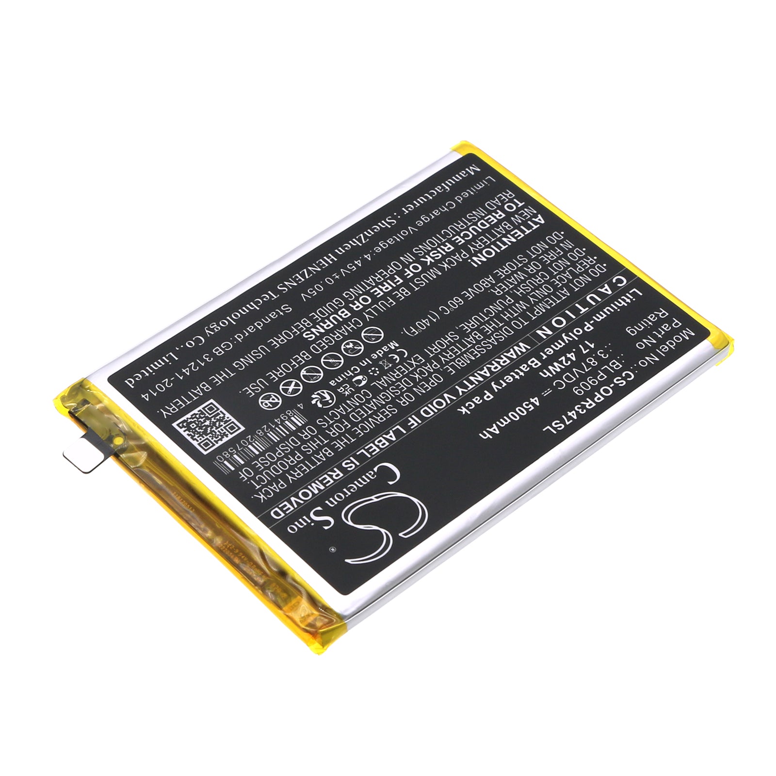 Li-Polymer, Mobile, SmartPhone Battery fits Oppo 9 5g 2022, Realme 9, 3.87V, 4500mAh Mobile, SmartPhone Cameron Sino Technology Limited