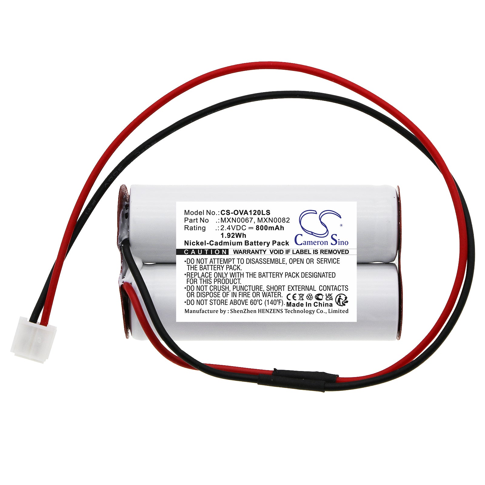 Ni-CD, Emergency Lighting Battery fits Legrand 806525, Baes 806525, 2.4V, 800mAh Emergency Lighting Cameron Sino Technology Limited