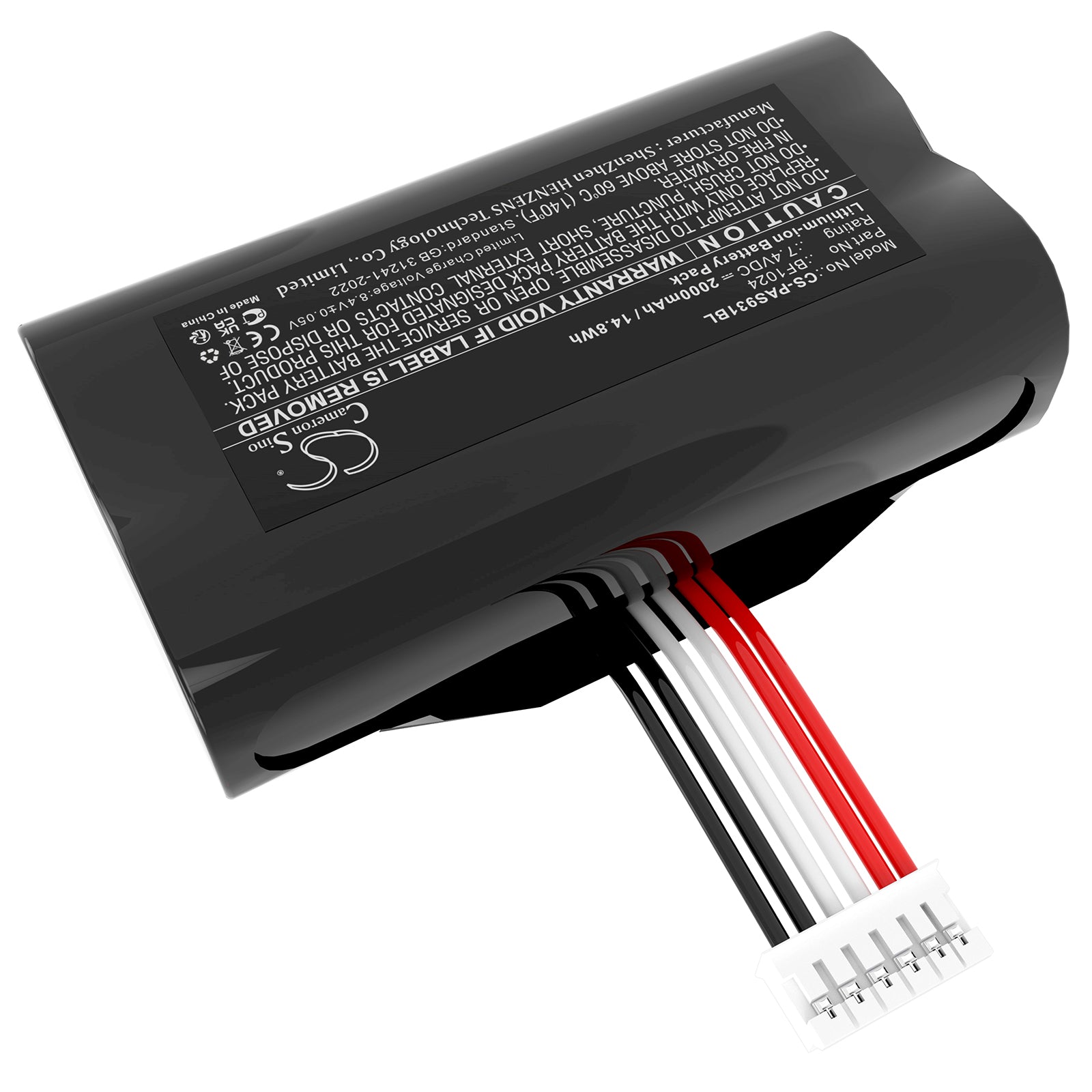 7.4V, Li-ion, 2000mAh, Battery fits Pax A910, 14.8Wh Payment Terminal Cameron Sino Technology Limited