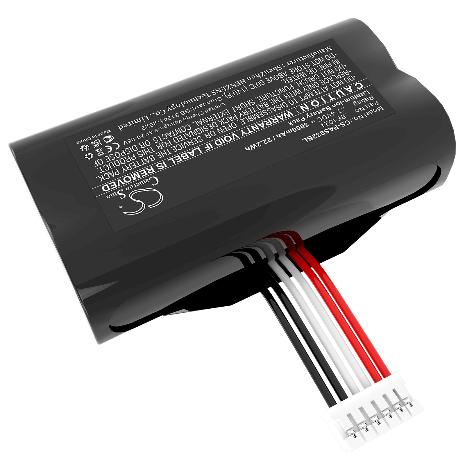 7.4V, Li-ion, 3000mAh, Battery fits Pax A910, 22.2Wh Payment Terminal Cameron Sino Technology Limited