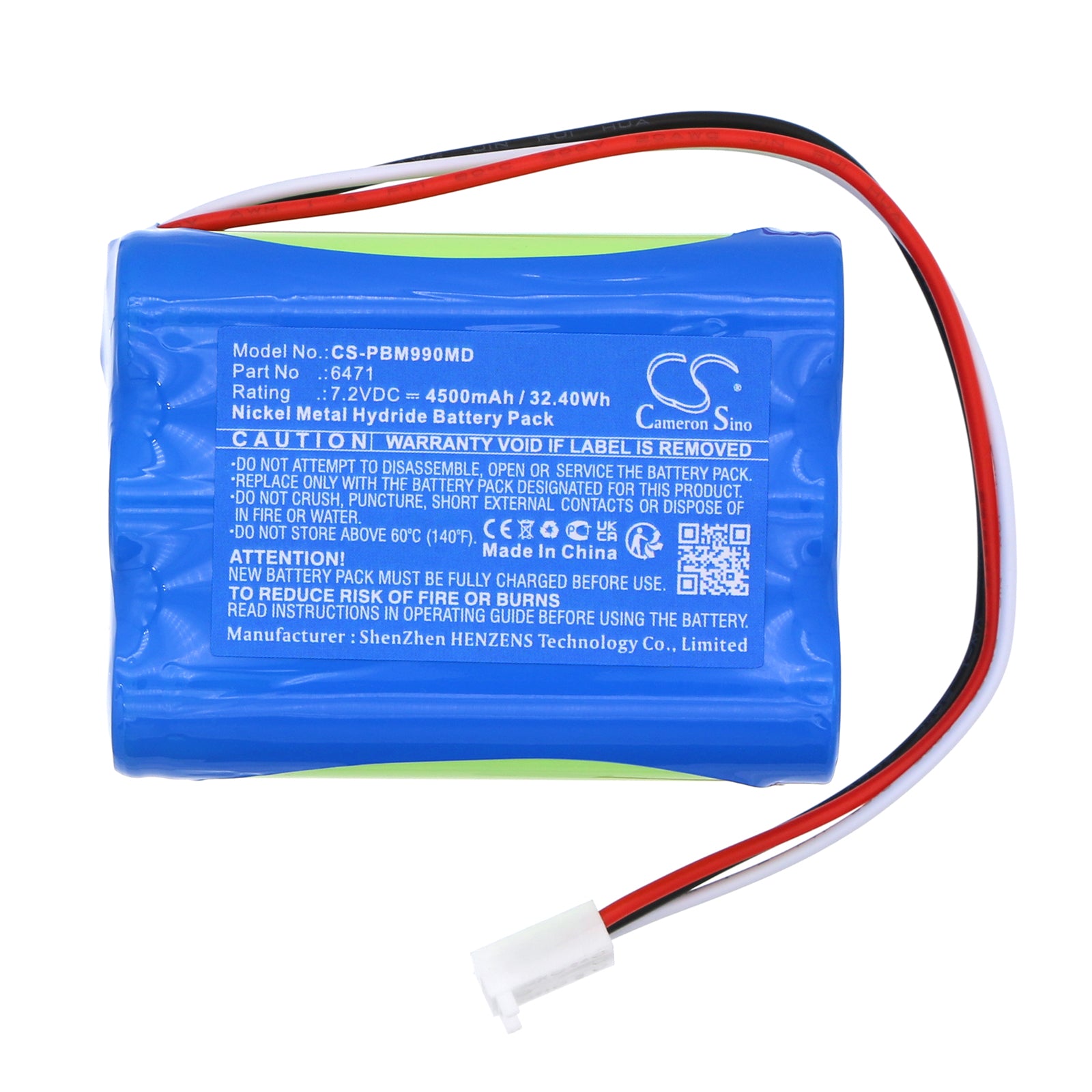 Ni-MH, Medical Battery fits Ipb Hdm 99xp, Mxi-1, 7.2V, 4500mAh Medical Cameron Sino Technology Limited