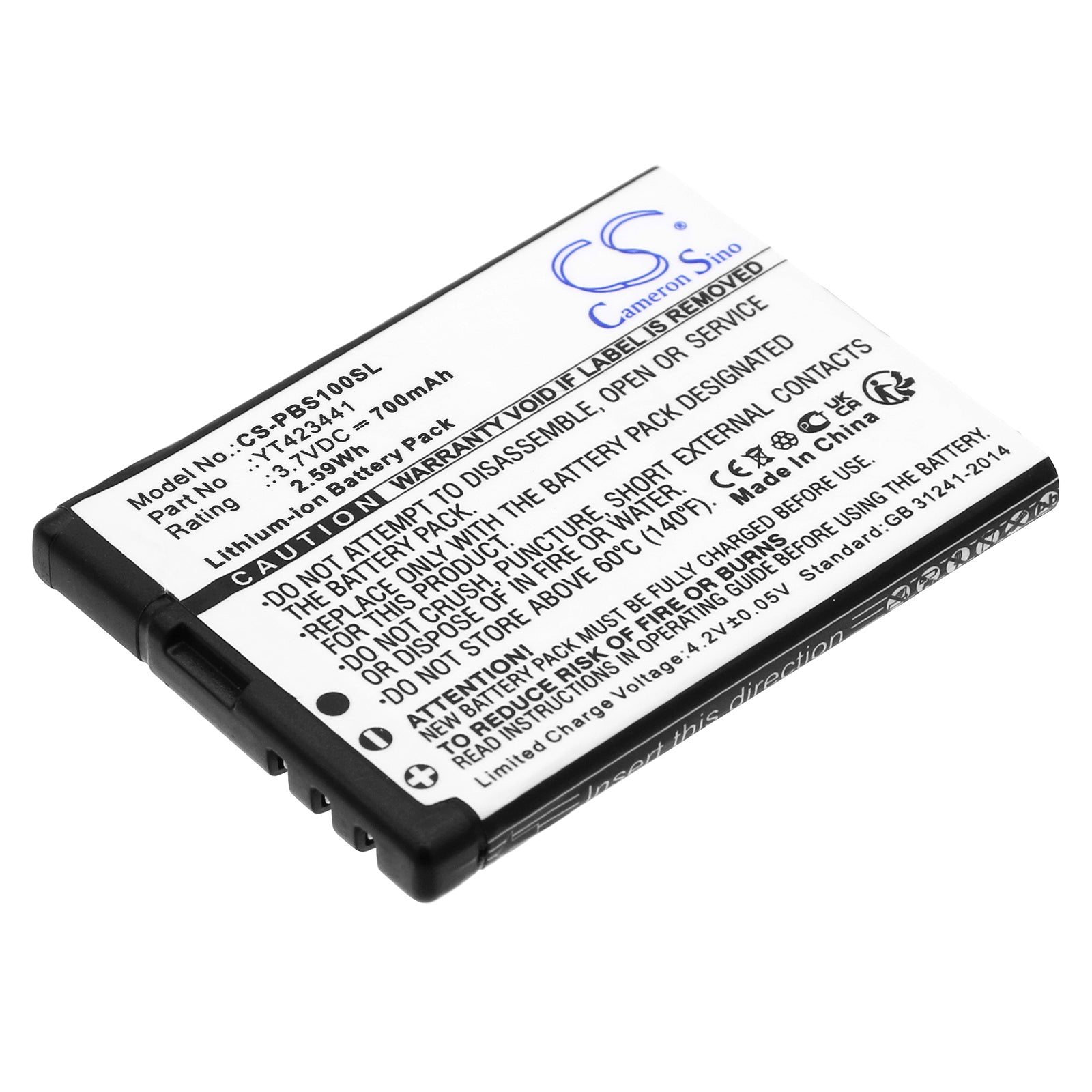 Li-ion, Transmitters & Receiver Battery fits Peterson Bbs-1, Bbs-1 Bodybeat Sync Wireless P, 3.7V, 700mAh Transmitters & Receiver Cameron Sino Technology Limited