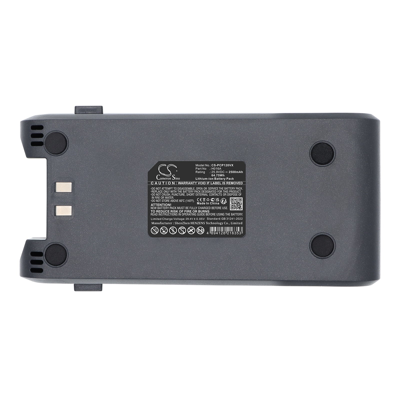 25.9V, Li-ion, 2500mAh, Battery fits Proscenic P12, 64.75Wh Vacuum Cameron Sino Technology Limited