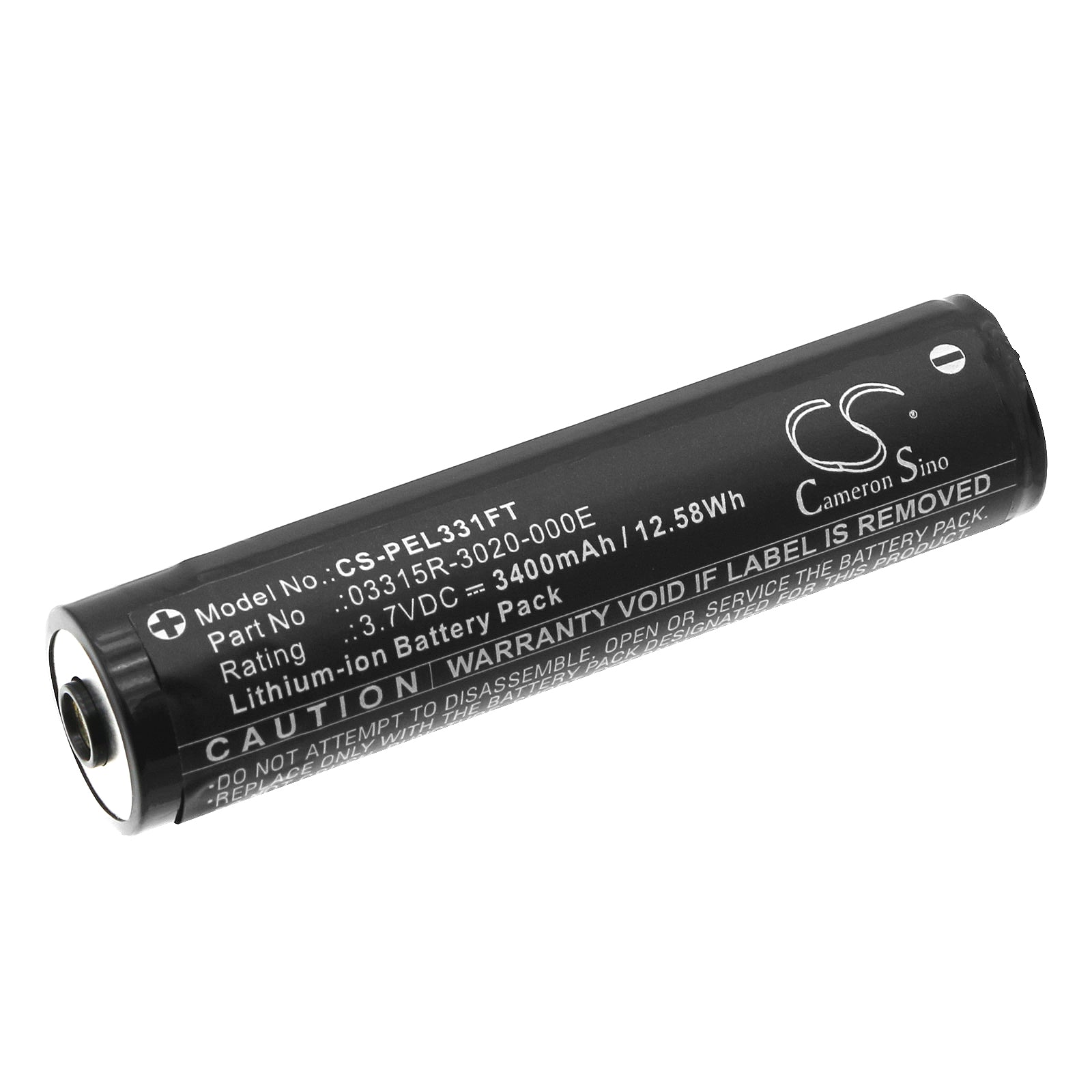 Li-ion, Flashlight Battery fits Peli 3315rz1, 3315rz1-ra, 3.7V, 3400mAh Flashlight Cameron Sino Technology Limited
