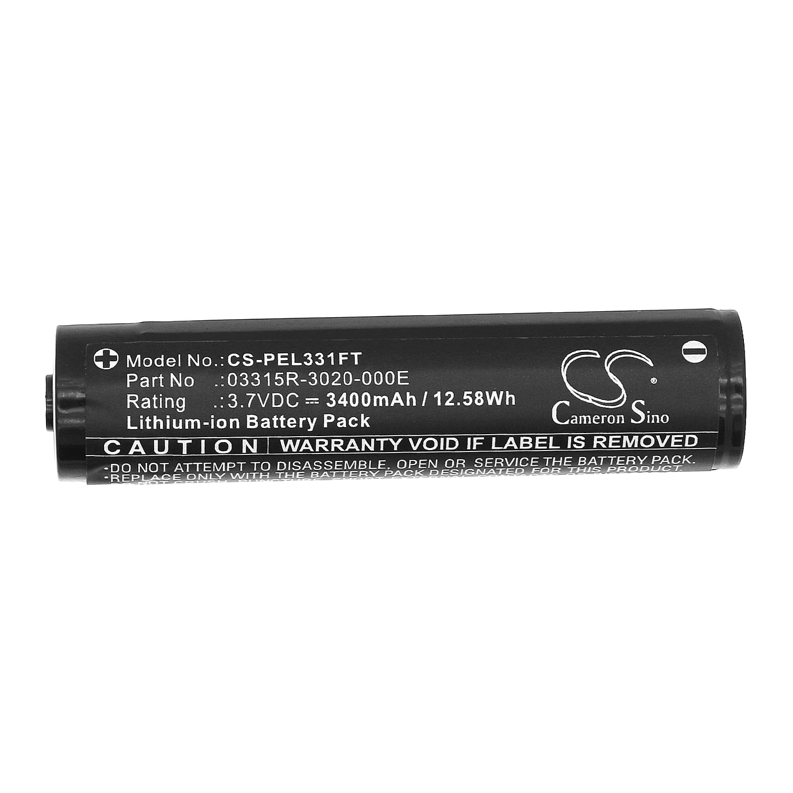 Li-ion, Flashlight Battery fits Peli 3315rz1, 3315rz1-ra, 3.7V, 3400mAh Flashlight Cameron Sino Technology Limited