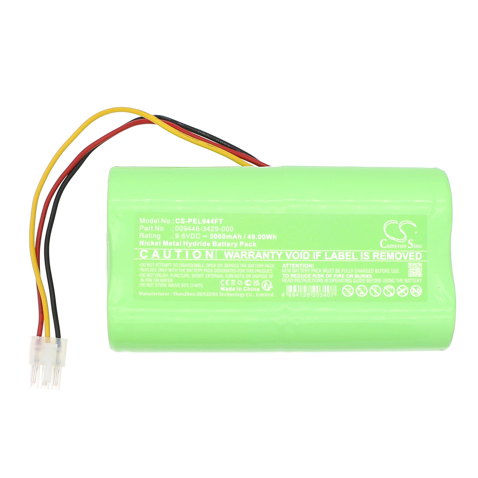 Ni-MH, Flashlight Battery fits Pelican 9440 Remote Area Lighting Syst, Peli 9440 Rals, 9.6V, 5000mAh Flashlight Cameron Sino Technology Limited