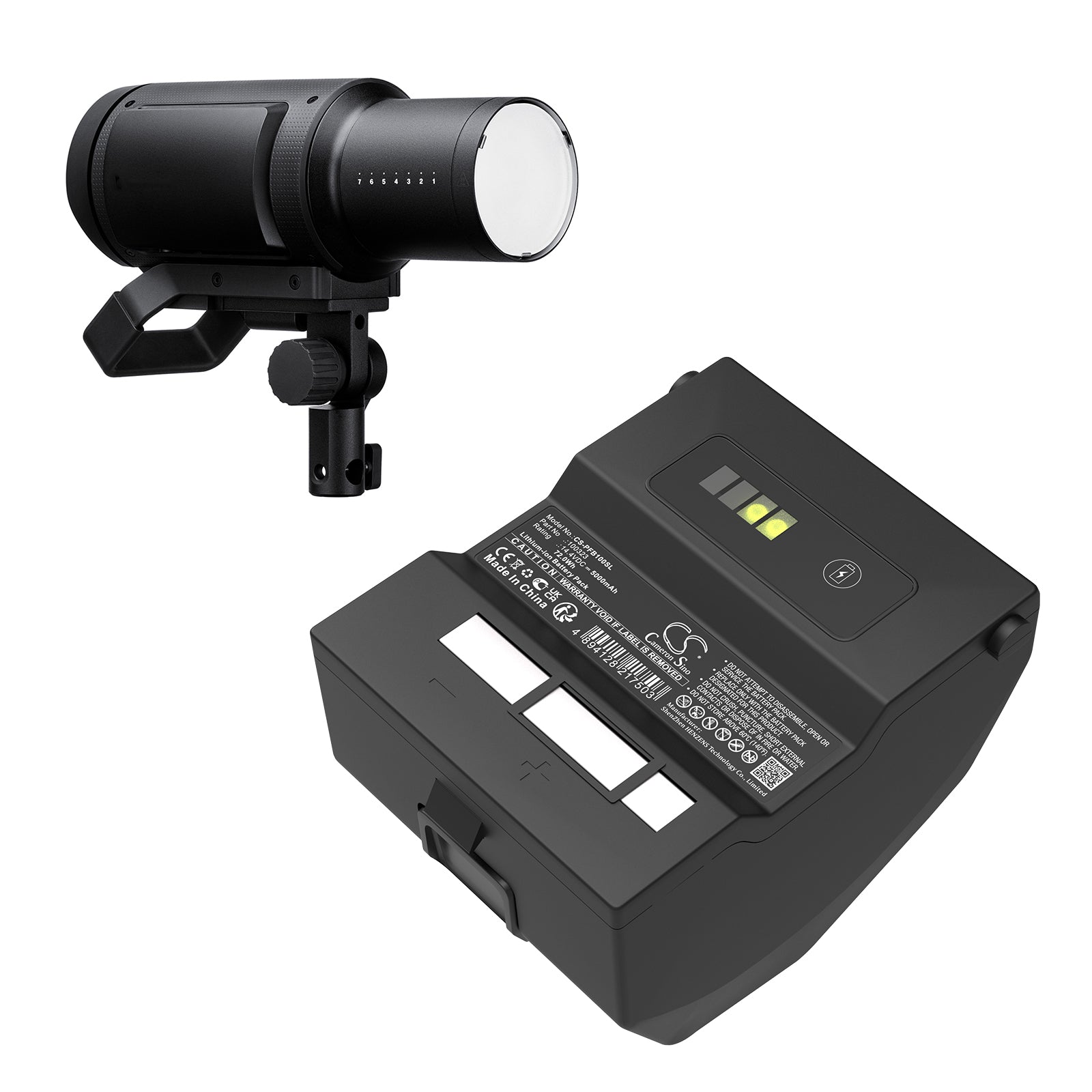 14.4V, Li-ion, 5000mAh, Battery fits Profoto B1, B1x AirTTL Flash Heads, 72Wh Strobe Lighting Cameron Sino Technology Limited