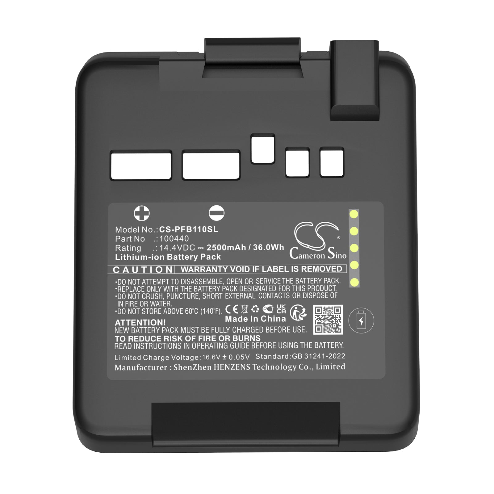 14.4V, Li-ion, 2500mAh, Battery fits Profoto B10, B10 Plus, 36Wh Strobe Lighting Cameron Sino Technology Limited
