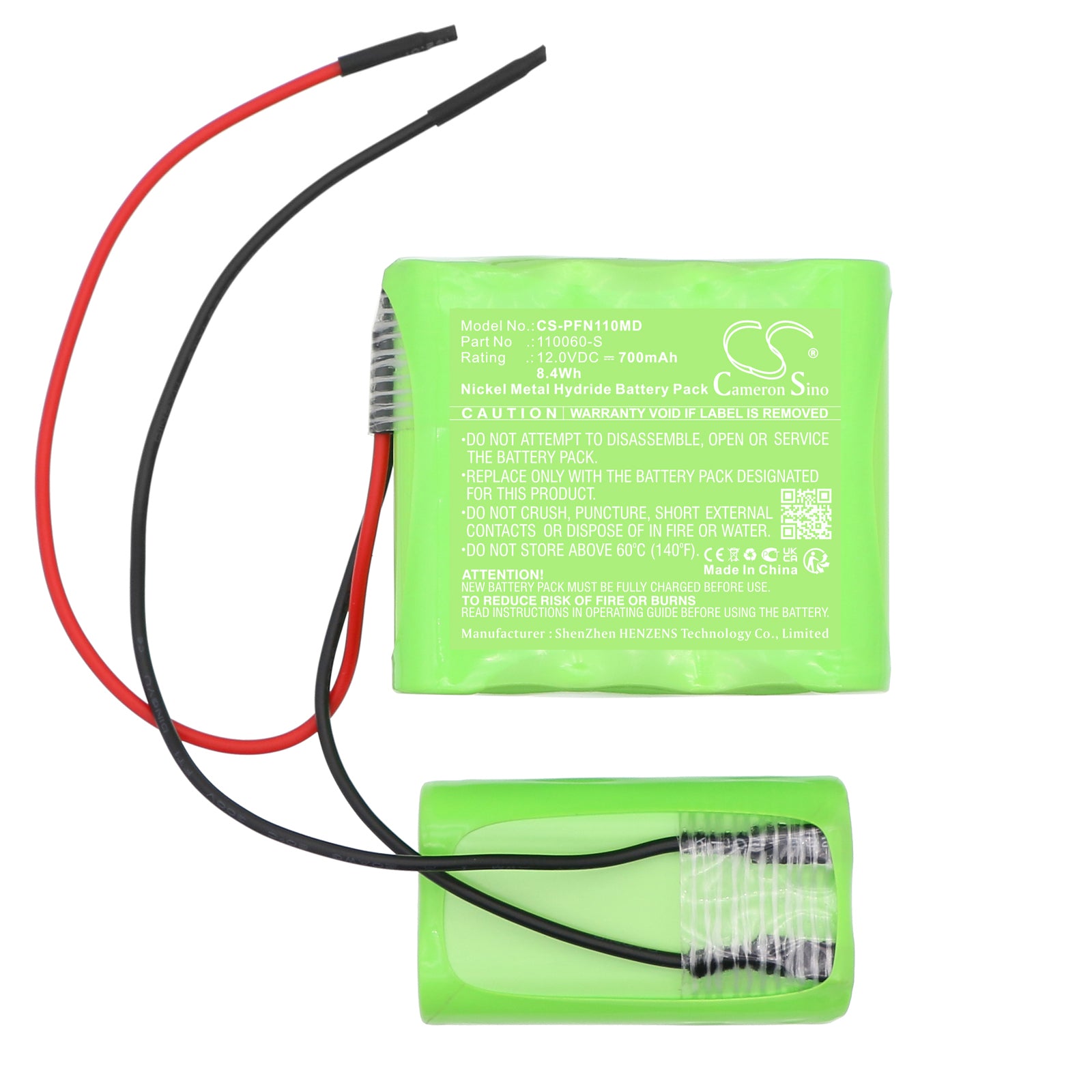 12V, Ni-MH, 700mAh, Battery fits Pfrimmer Ernahrungspumpe, Nutricia, 8.4Wh Medical Cameron Sino Technology Limited
