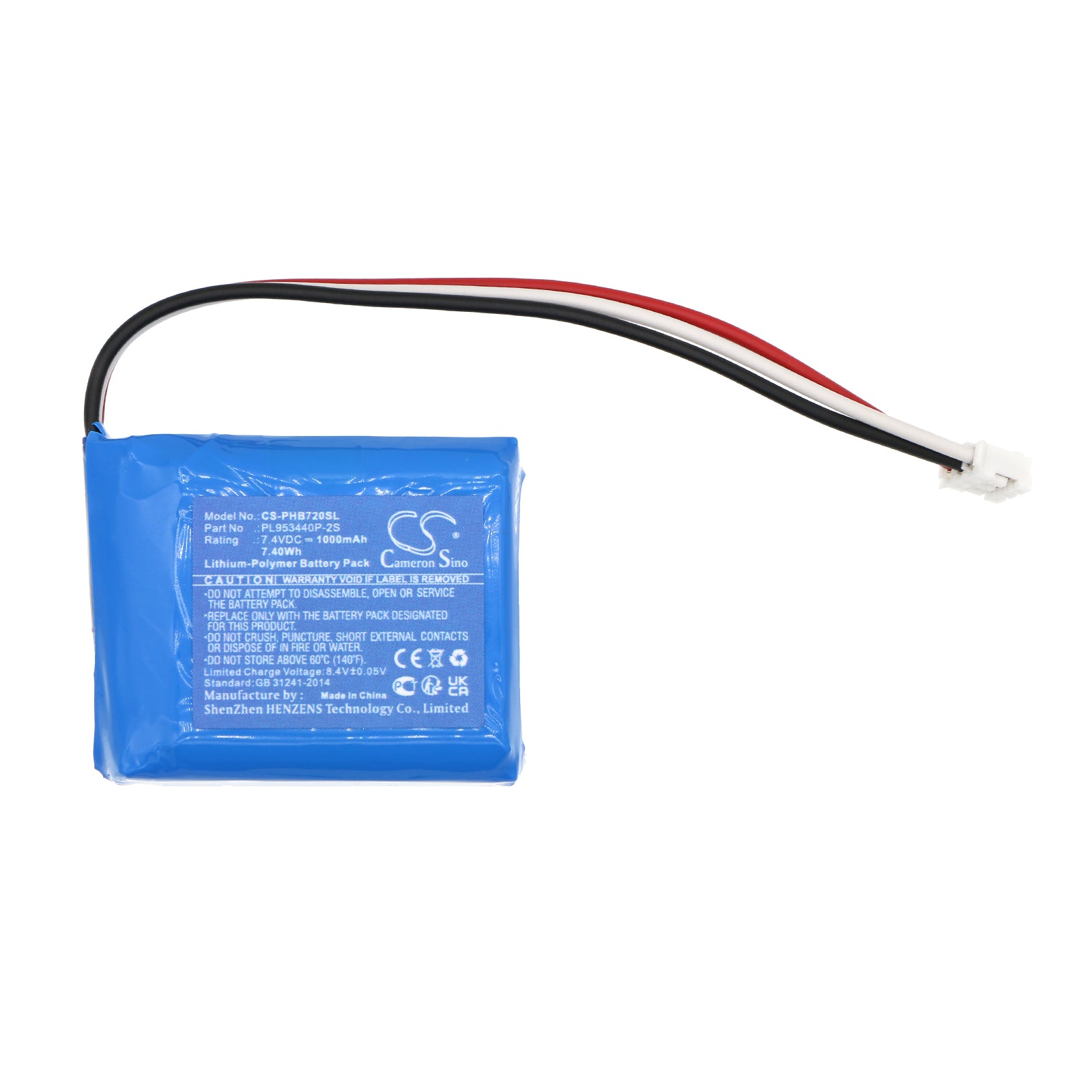 Li-Polymer, Speaker Battery fits Philips Shoqbox Sb7200, 7.4V, 1000mAh Speaker Cameron Sino Technology Limited