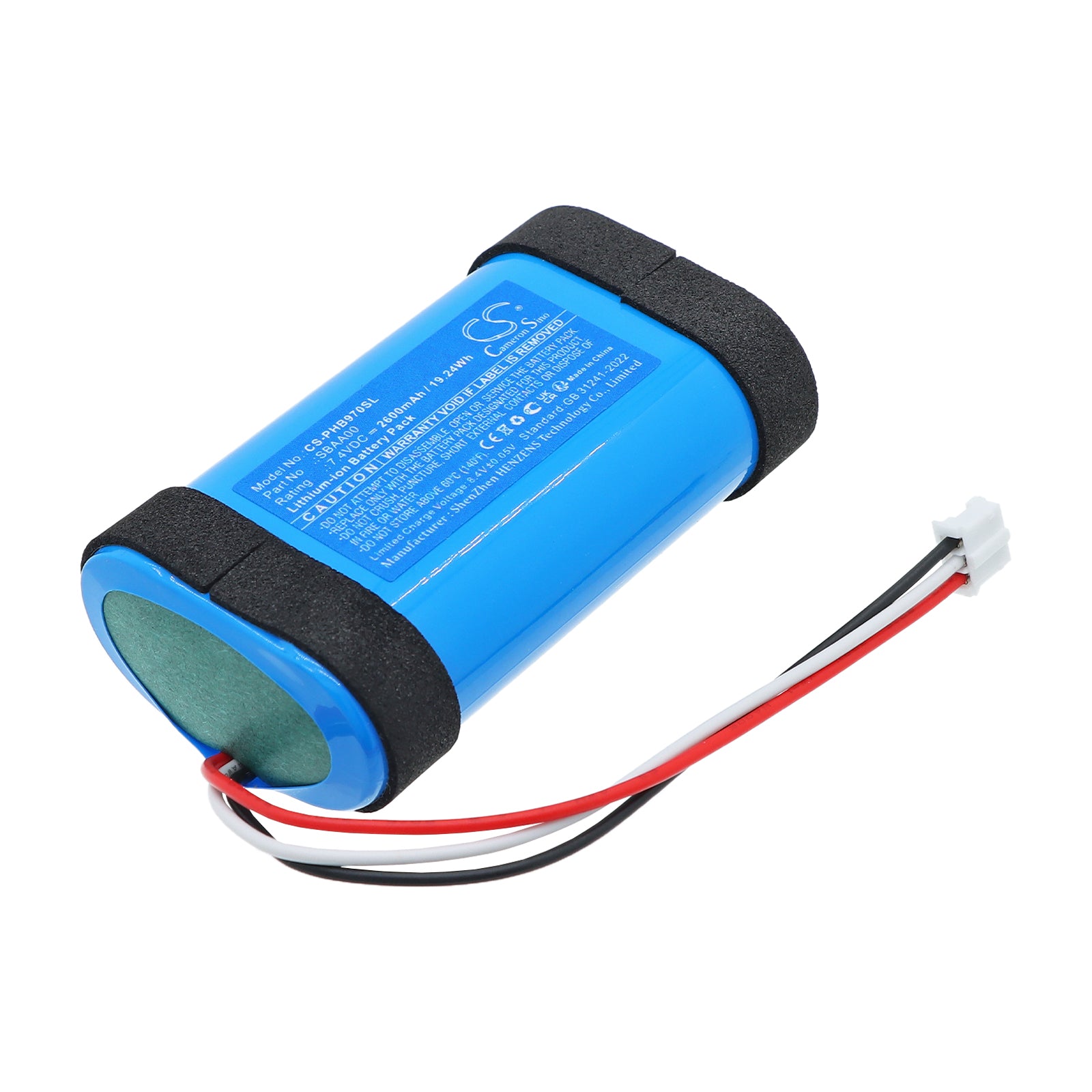 7.4V, Li-ion, 2600mAh, Battery fits Philips Audio Fidelio B97/1, B97/10, 19.24Wh Speaker Cameron Sino Technology Limited