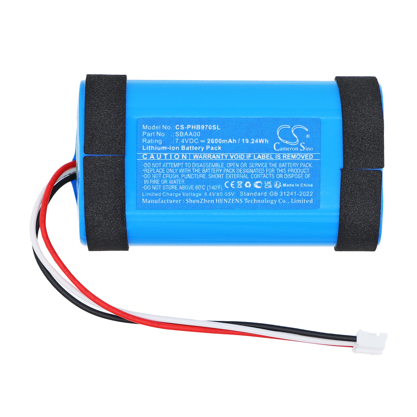 7.4V, Li-ion, 2600mAh, Battery fits Philips Audio Fidelio B97/1, B97/10, 19.24Wh Speaker Cameron Sino Technology Limited
