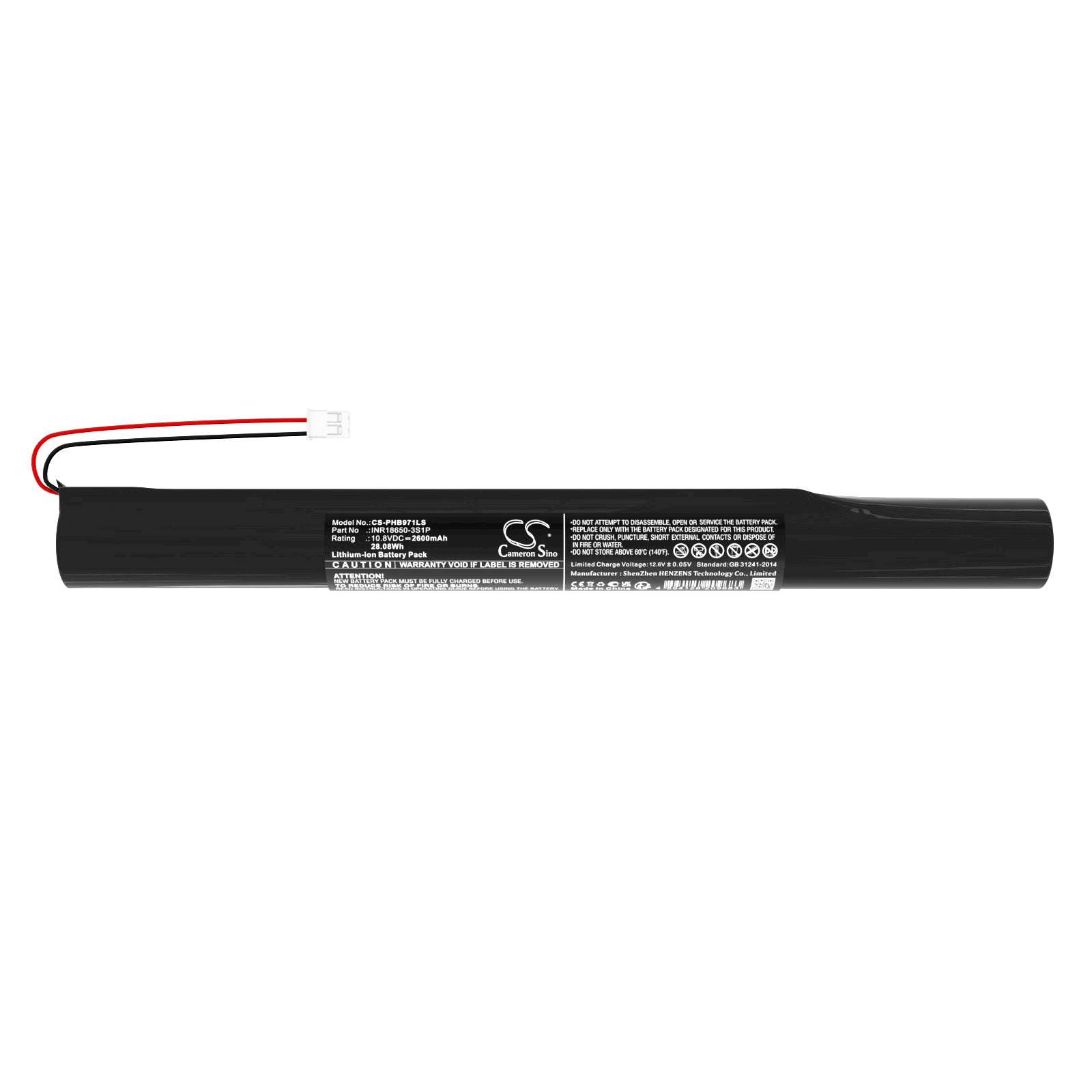 Li-ion, Emergency Lighting Battery fits Philips Bodine 442240938971, 10.8V, 2600mAh Emergency Lighting Cameron Sino Technology Limited