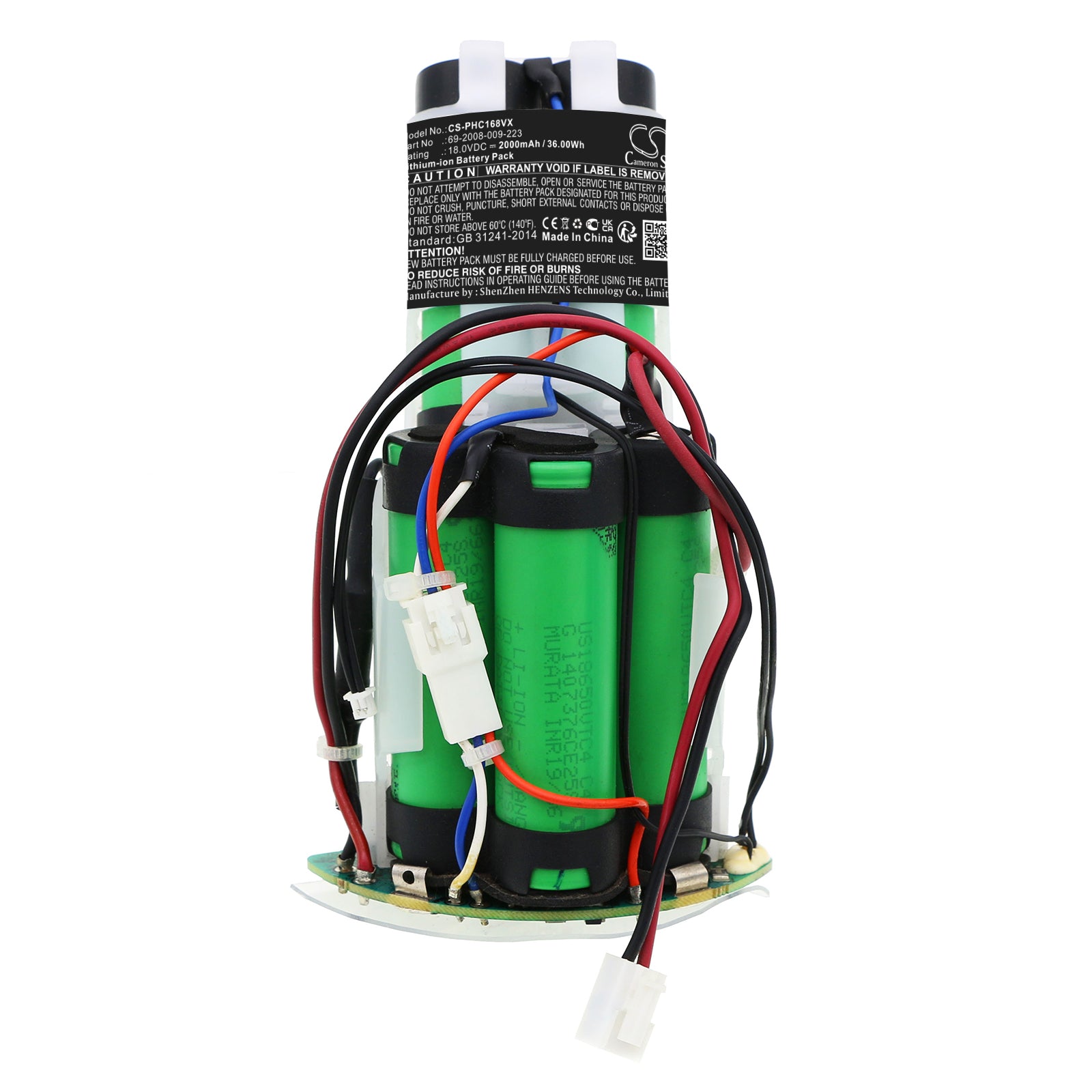Li-ion, Vacuum Battery fits Philips Fc6161, Fc6162, 18.0V, 2000mAh Vacuum Cameron Sino Technology Limited
