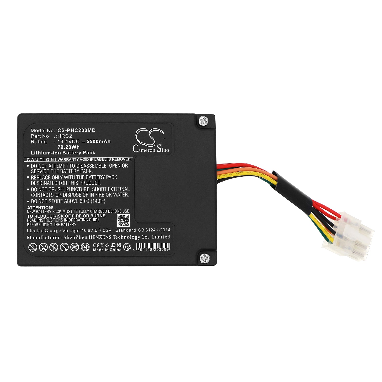 Li-ion, Medical Battery fits Philips Hrc2 Detachable, Respironics Hrc2 Internal, 14.4V, 5500mAh Medical Cameron Sino Technology Limited
