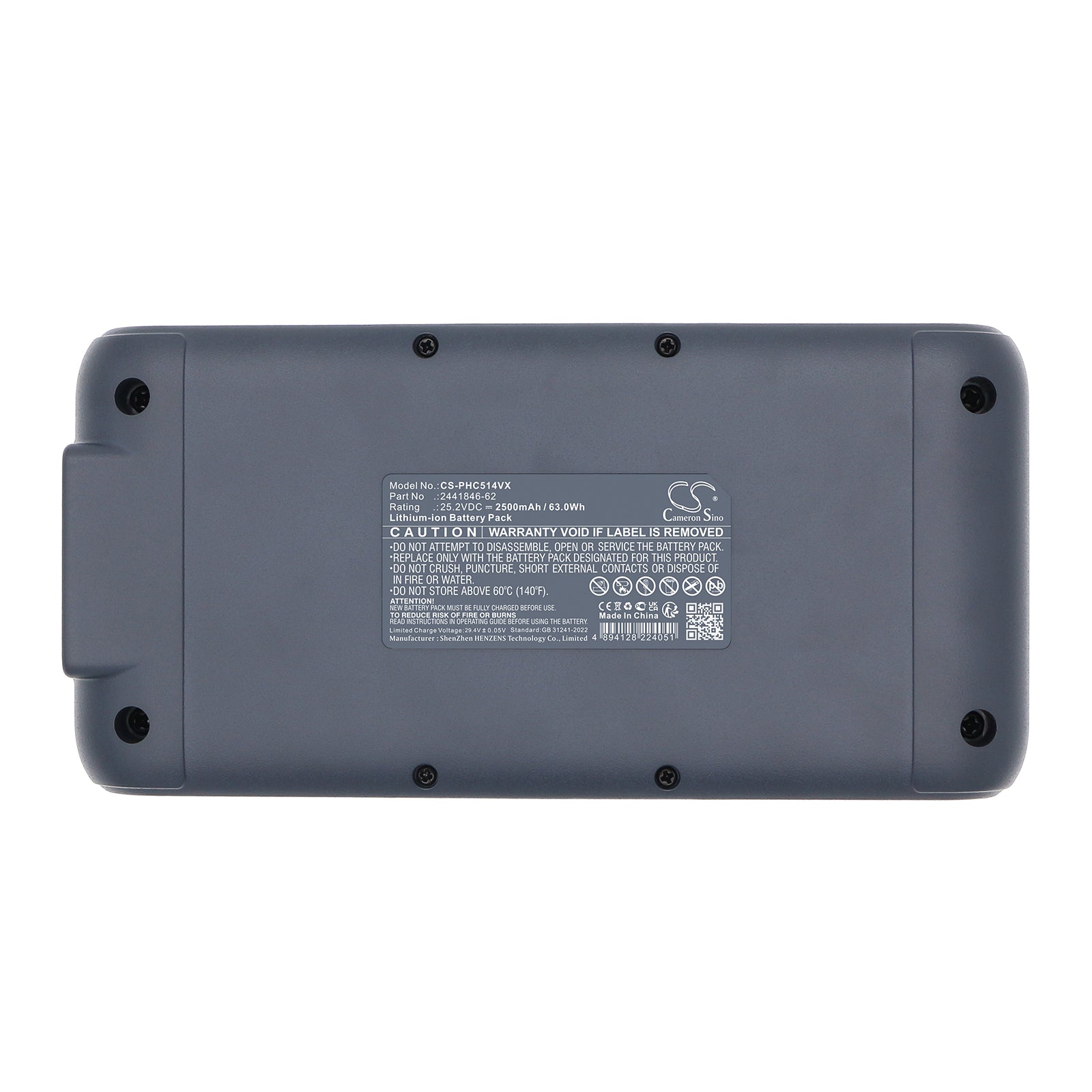 25.2V, Li-ion, 2500mAh, Battery fits Philips Aqua Series 5000, Series 5000, 63Wh Vacuum Cameron Sino Technology Limited