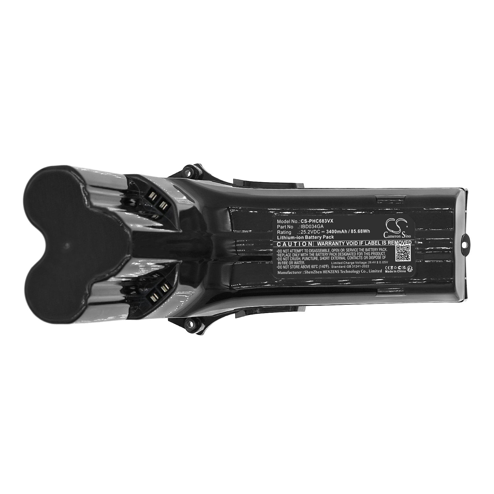 25.2V, Li-ion, 3400mAh, Battery fits Philips FC6822, FC6822/01, 85.68Wh Vacuum Cameron Sino Technology Limited