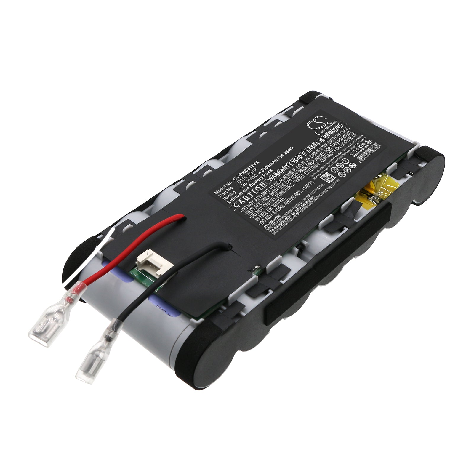 Li-ion, Vacuum Battery fits Philips Aqua Plus 8000, Xc8057/01, 25.2V, 3900mAh Vacuum Cameron Sino Technology Limited