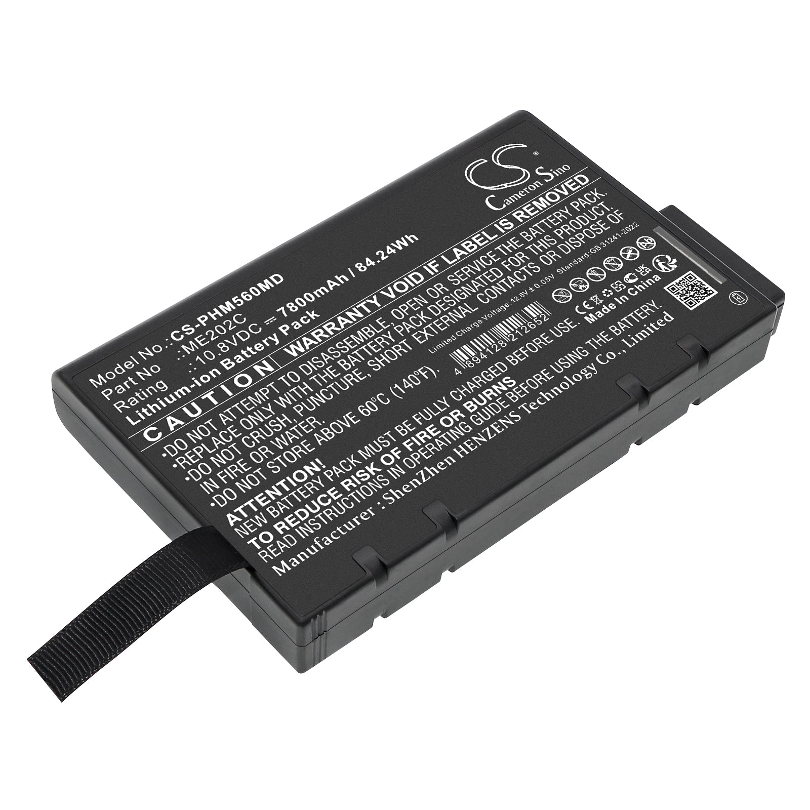 10.8V 7800mAh Li Ion Battery For Philips Goldway G50 G60 G60E 84.24Wh Premium Replacement Battery Medical Cameron Sino Technology Limited