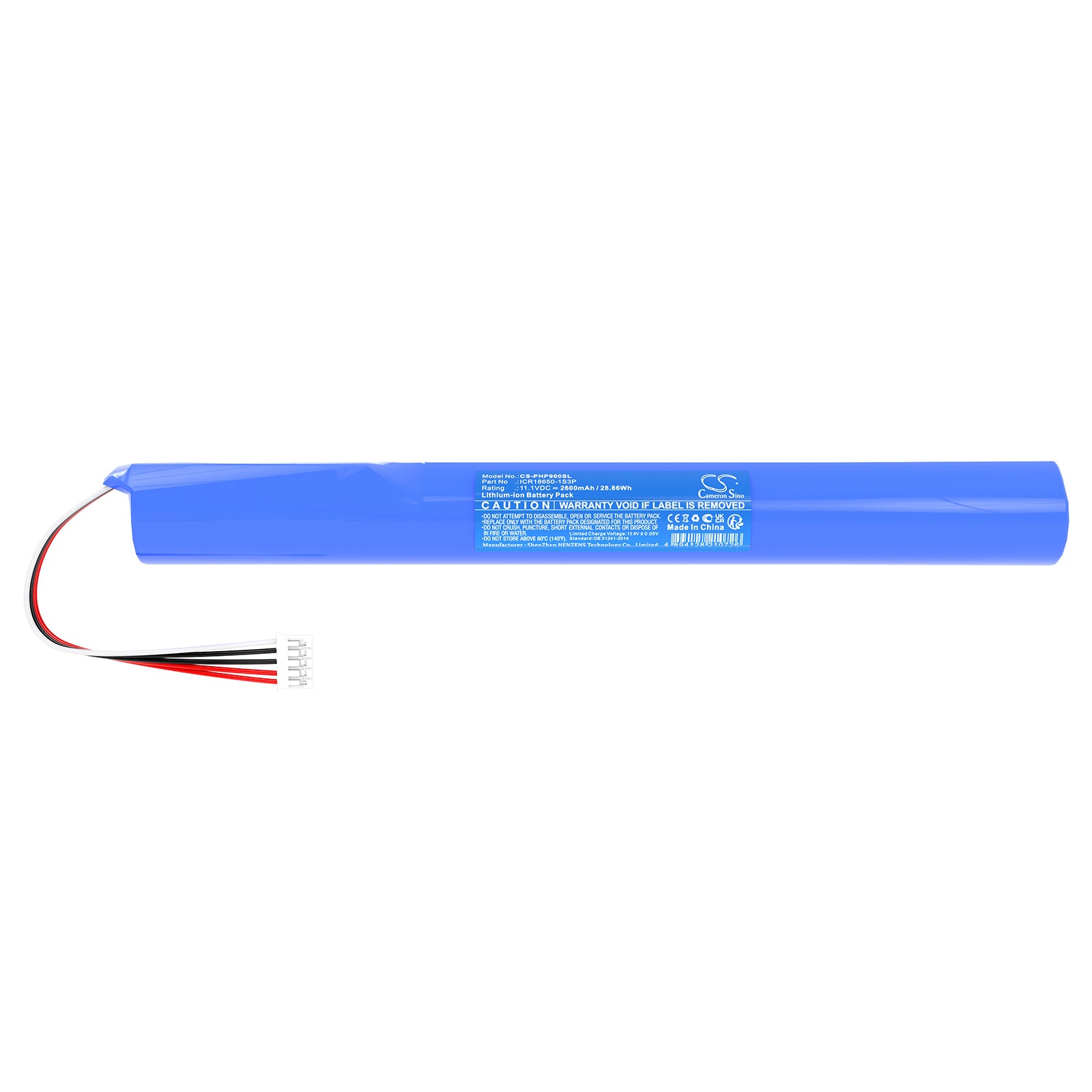 11.1V, Li-ion, 2600mAh, Battery fits Philips Fidelio P9, P9BLK/98, 28.86Wh Speaker Cameron Sino Technology Limited