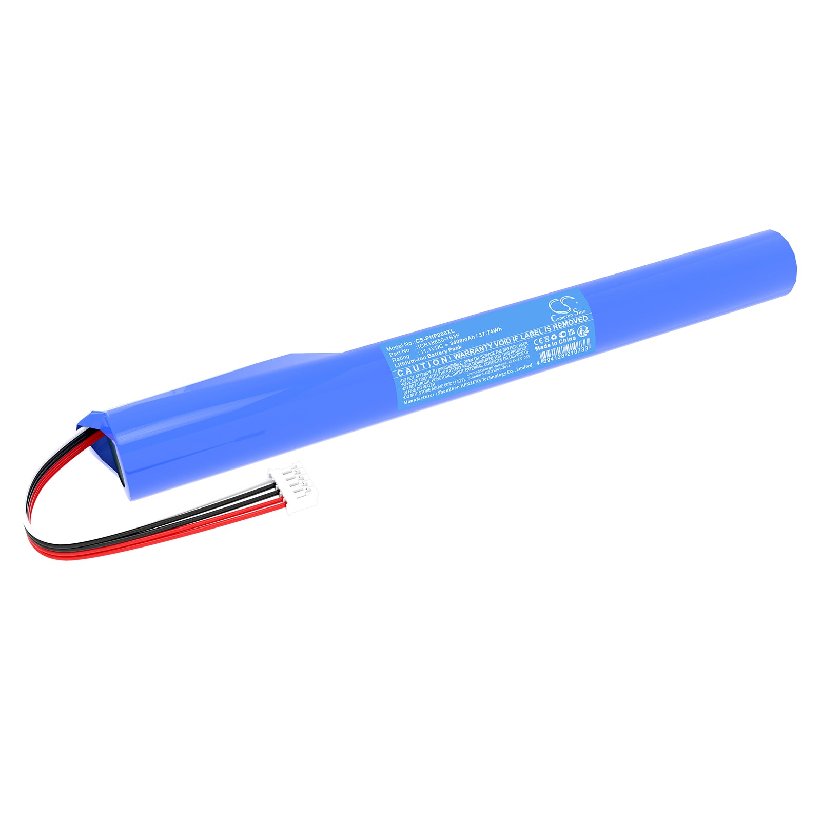 11.1V, Li-ion, 3400mAh, Battery fits Philips Fidelio P9, P9BLK/98, 37.74Wh Speaker Cameron Sino Technology Limited