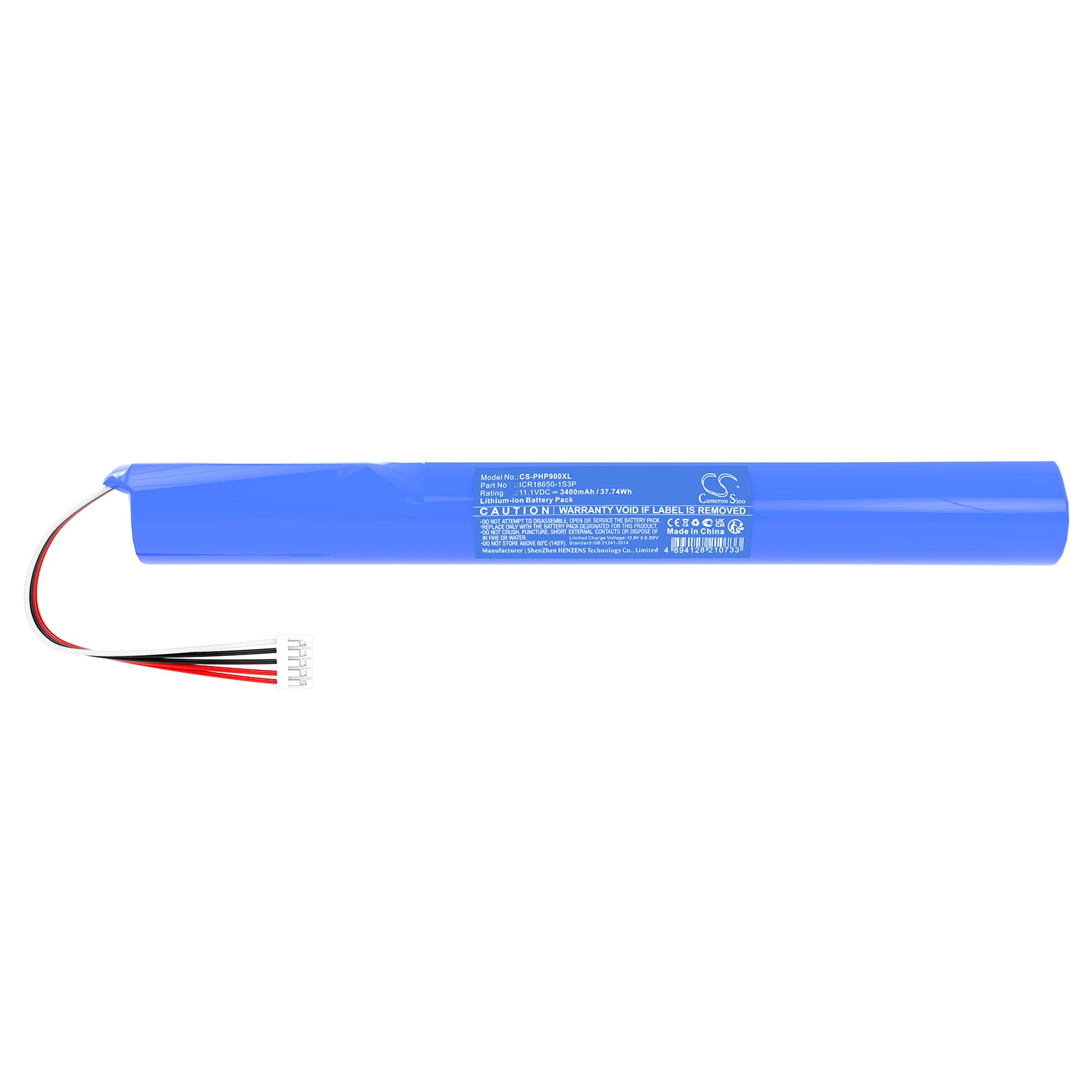 11.1V, Li-ion, 3400mAh, Battery fits Philips Fidelio P9, P9BLK/98, 37.74Wh Speaker Cameron Sino Technology Limited