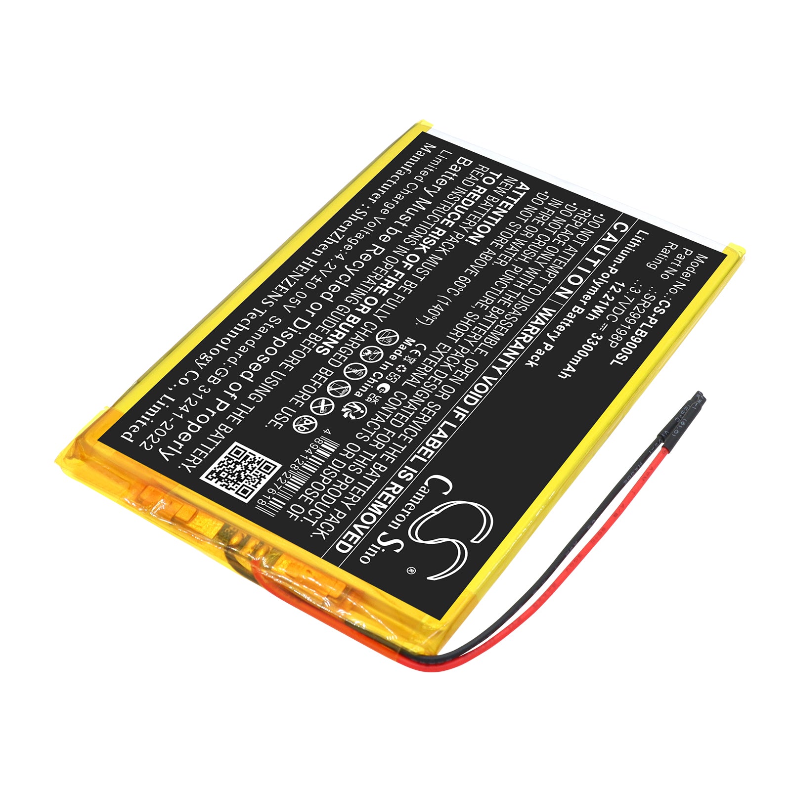 3.7V, Li-Polymer, 3300mAh, Battery fits Polaroid BDL0948PCE, 12.21Wh Tablet Cameron Sino Technology Limited