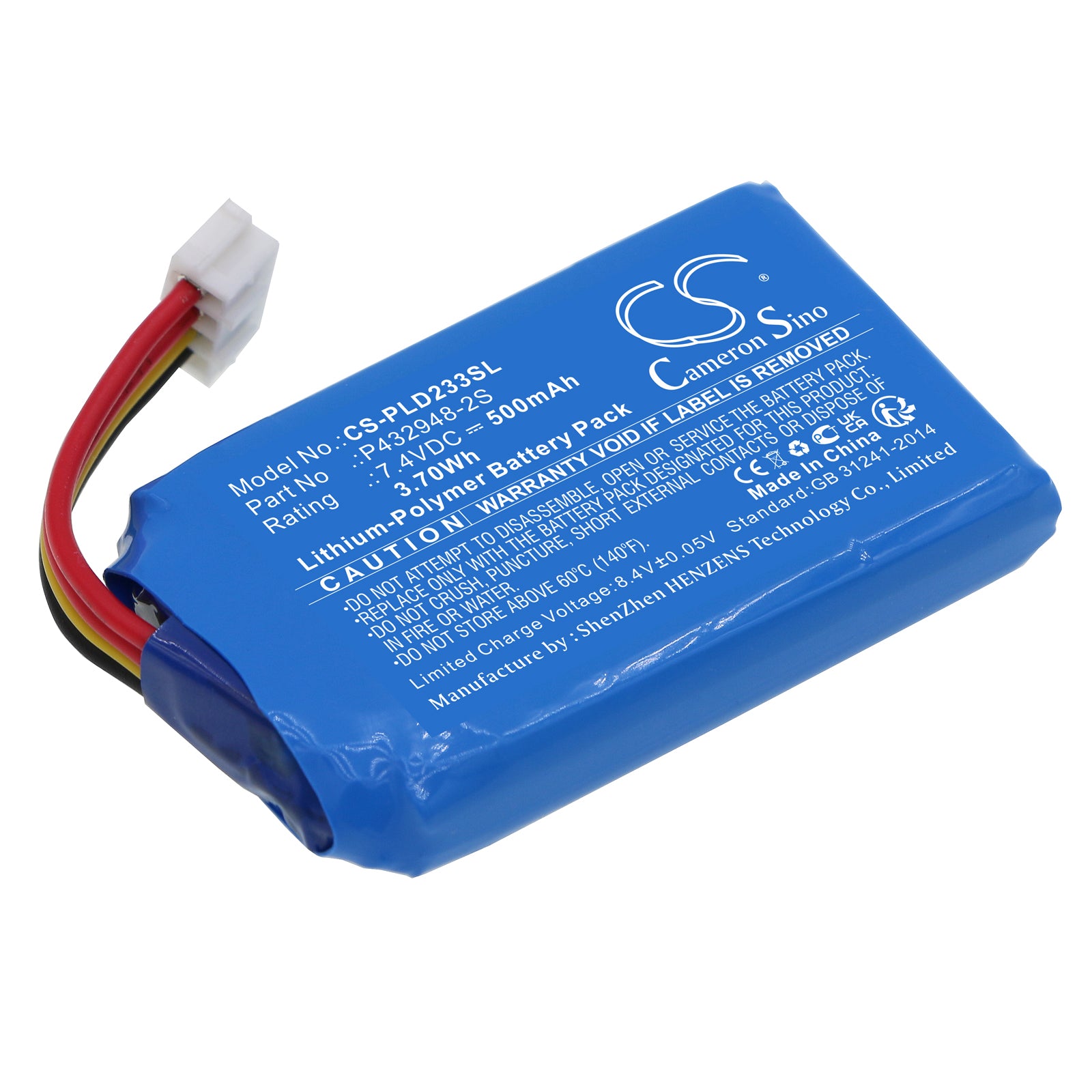 Li-Polymer, Photo Printer Battery fits Lg Pd233, Pd239, 7.4V, 500mAh Photo Printer Cameron Sino Technology Limited