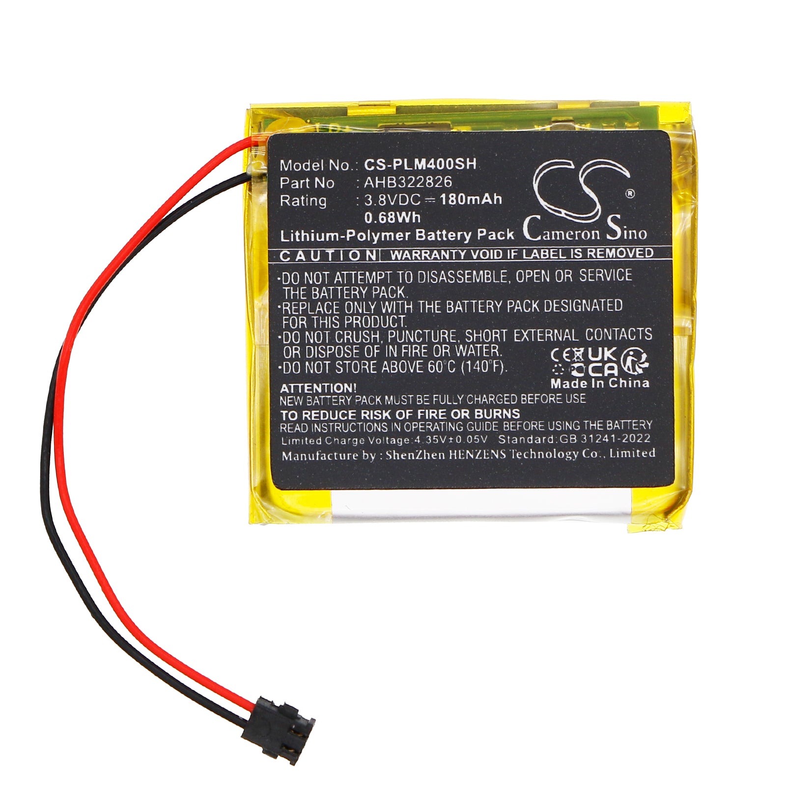 3.8V, Li-Polymer, 180mAh, Battery fits Polar GPS Sport Watch M400, GPS Sport Watch M430, 0.68Wh Smartwatch Cameron Sino Technology Limited