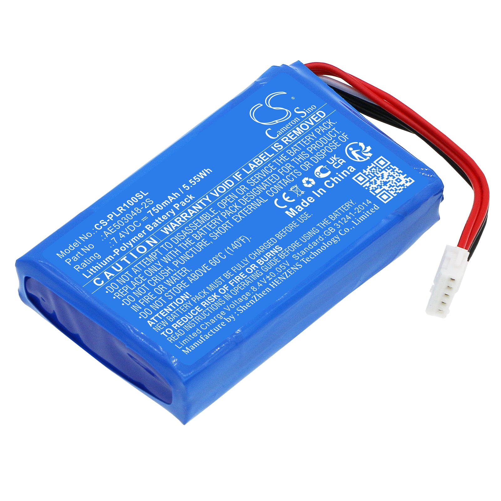 Li-Polymer, Photo Printer Battery fits Polaroid Zip, 7.4V, 750mAh Photo Printer Cameron Sino Technology Limited
